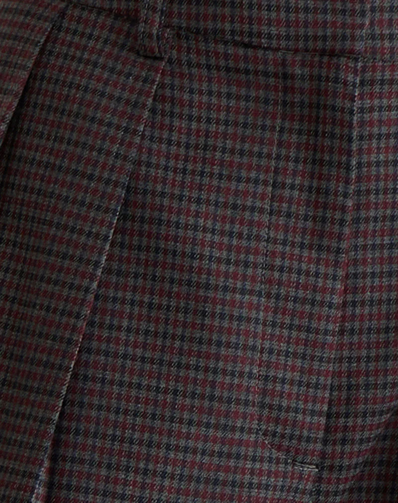 Nala Trouser in Heavy Woven Check Blue and Red - Image 6