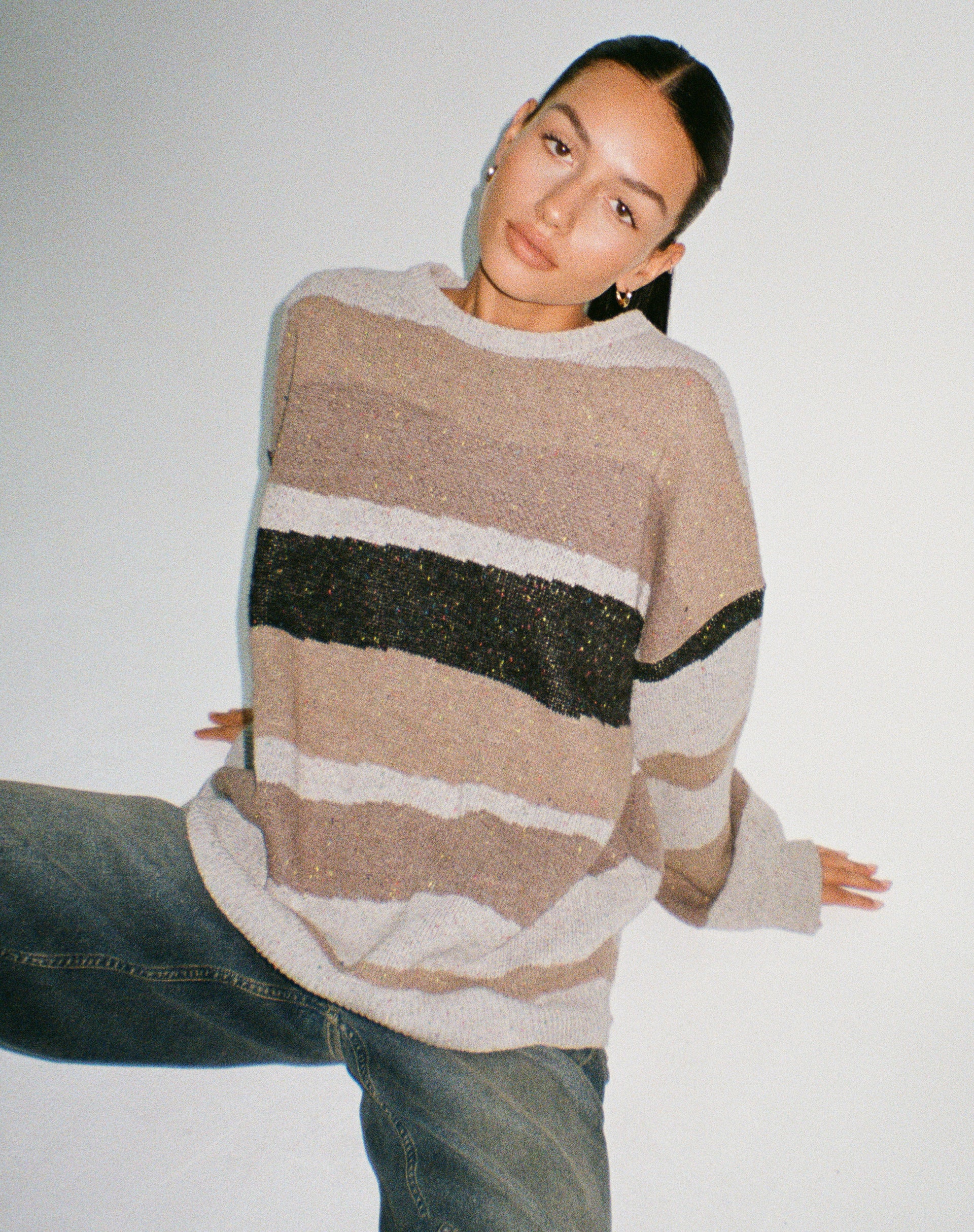 Namari Jumper in Abstract Grey and Tan - Image 2