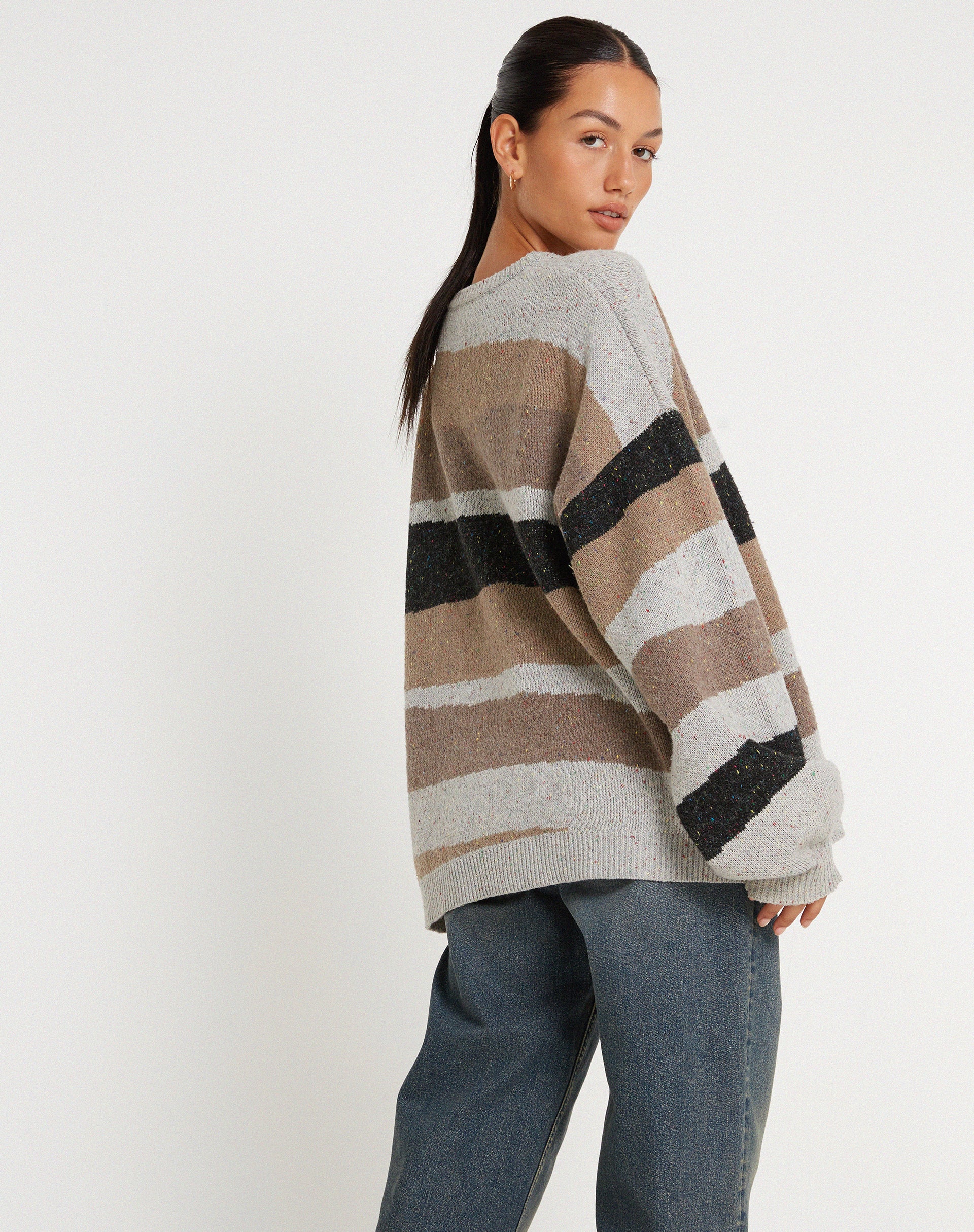 Namari Jumper in Abstract Grey and Tan - Image 4