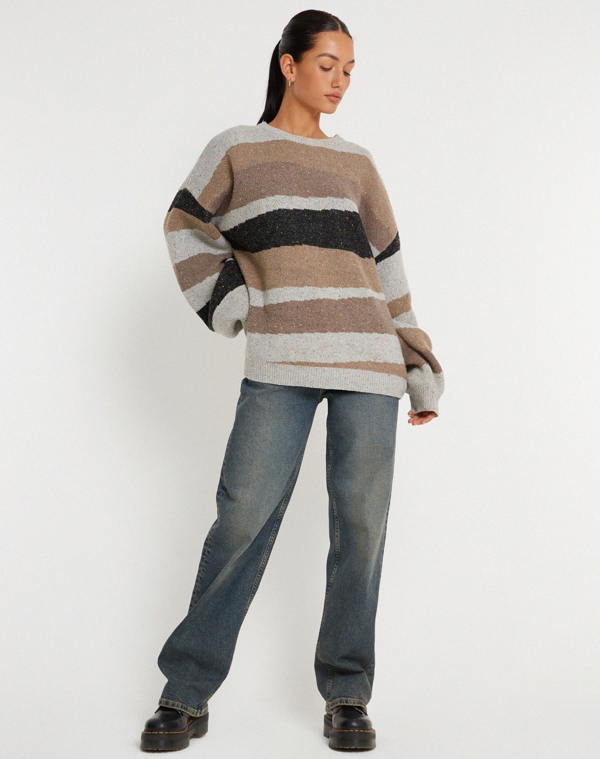 Namari Jumper in Abstract Grey and Tan - Image 5