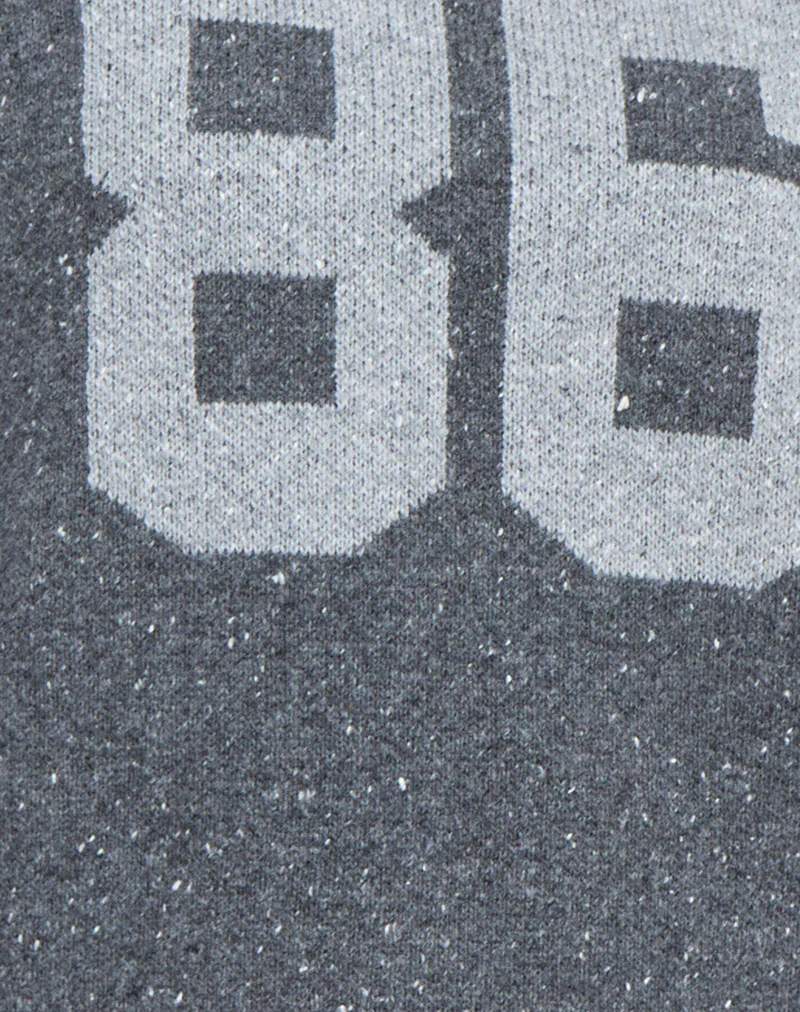 Namari Jumper in Grey Knit with 86 Motif - Image 6
