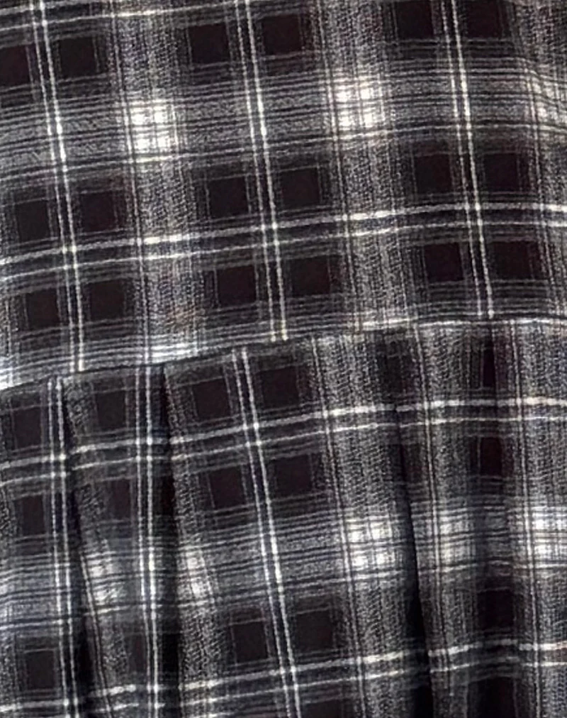 Namaya Mini Dress in Black White Check - Image 6
