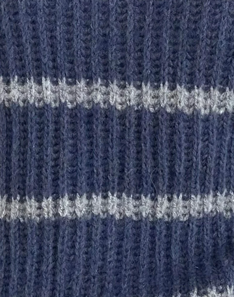 Namirta Jumper in Blue with Grey Stripe - Image 5