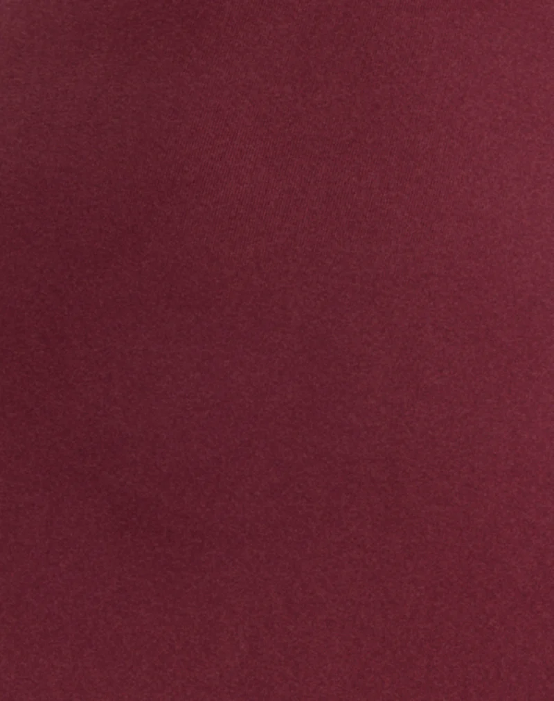 Namra Cowl Neck Maxi Dress in Cupro Burgundy - Image 5