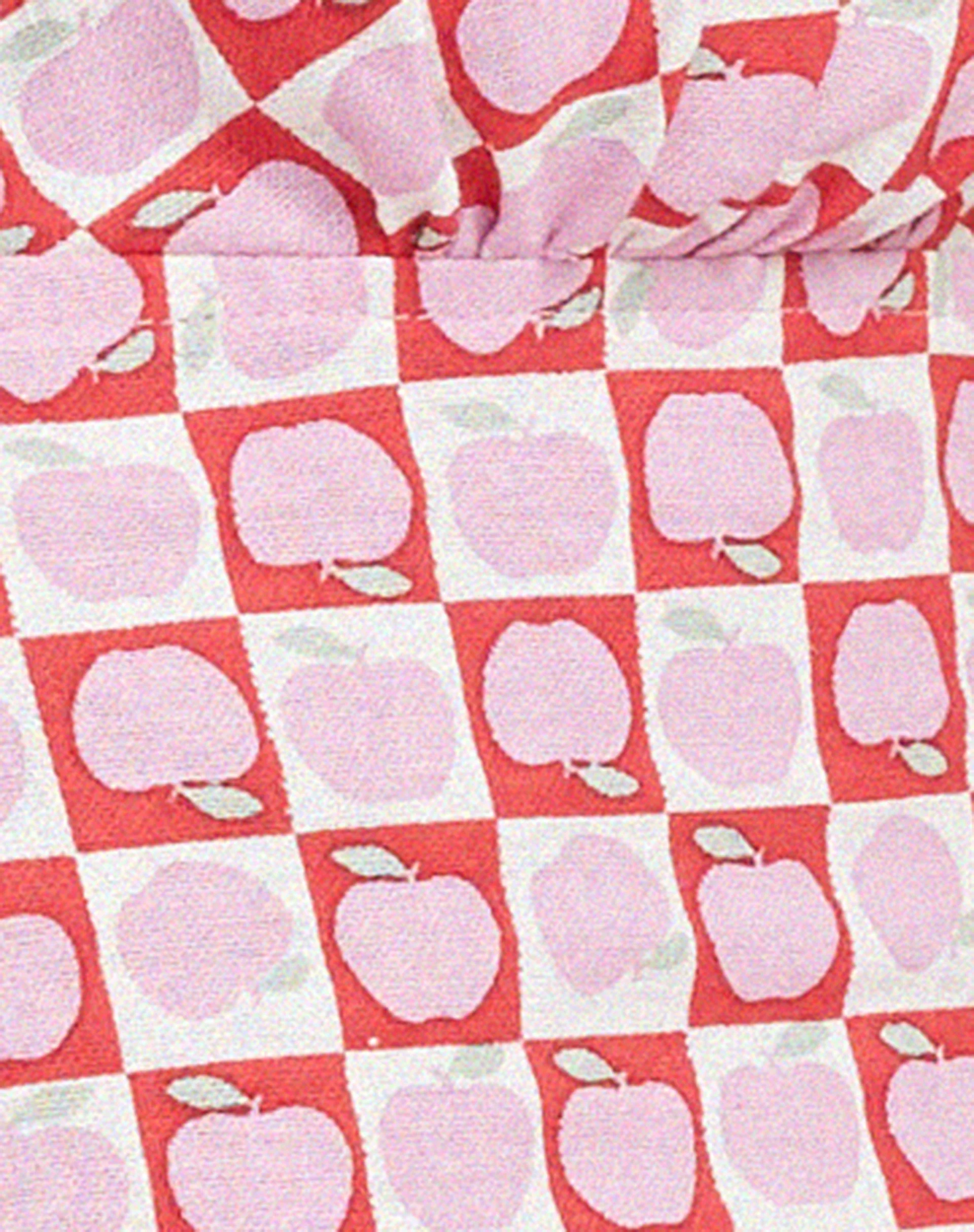 Nanda Crop Top in Apple Check Blush Red - Image 6