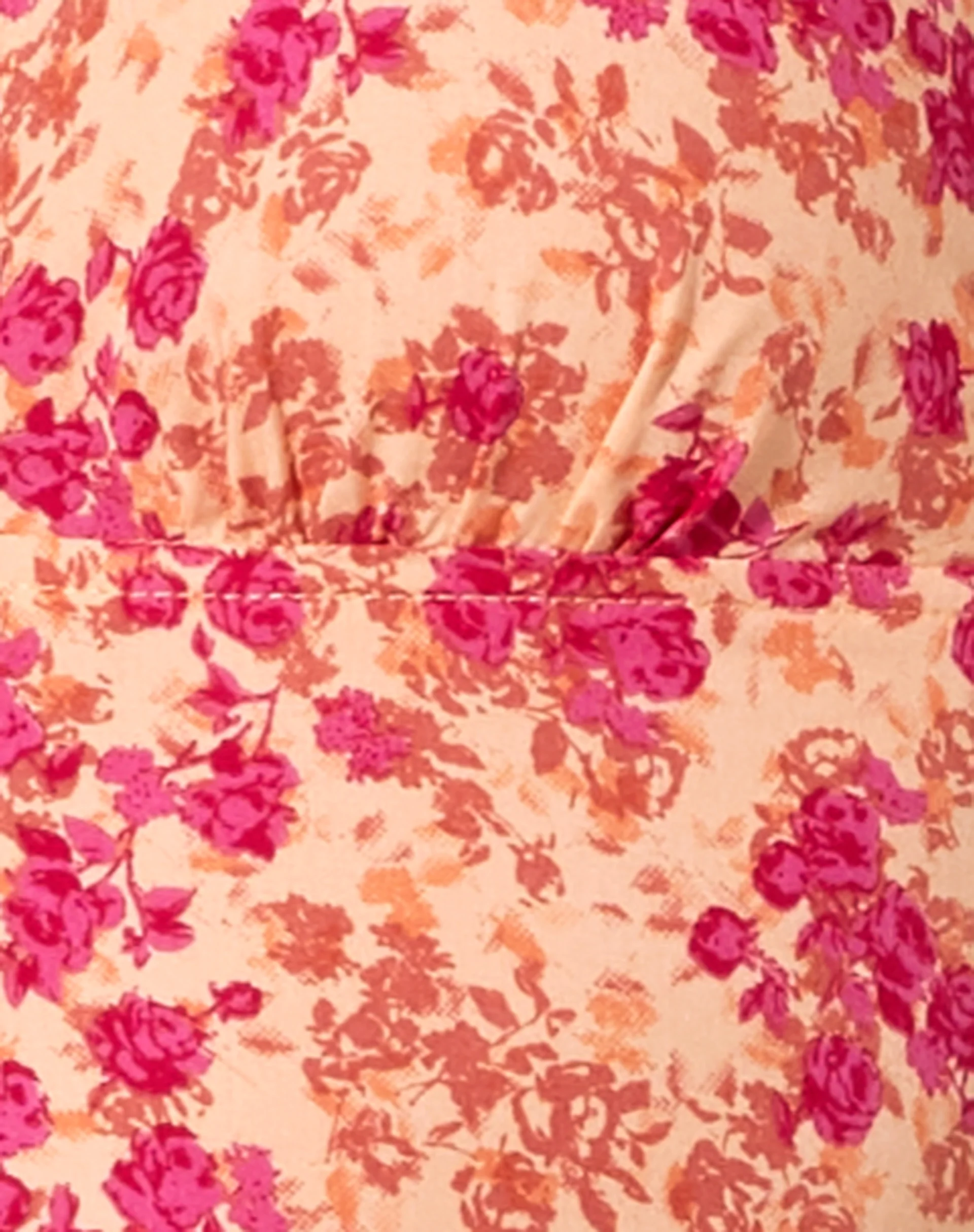 Nanda Crop Top in Dark Wild Flower Cantaloupe - Image 6