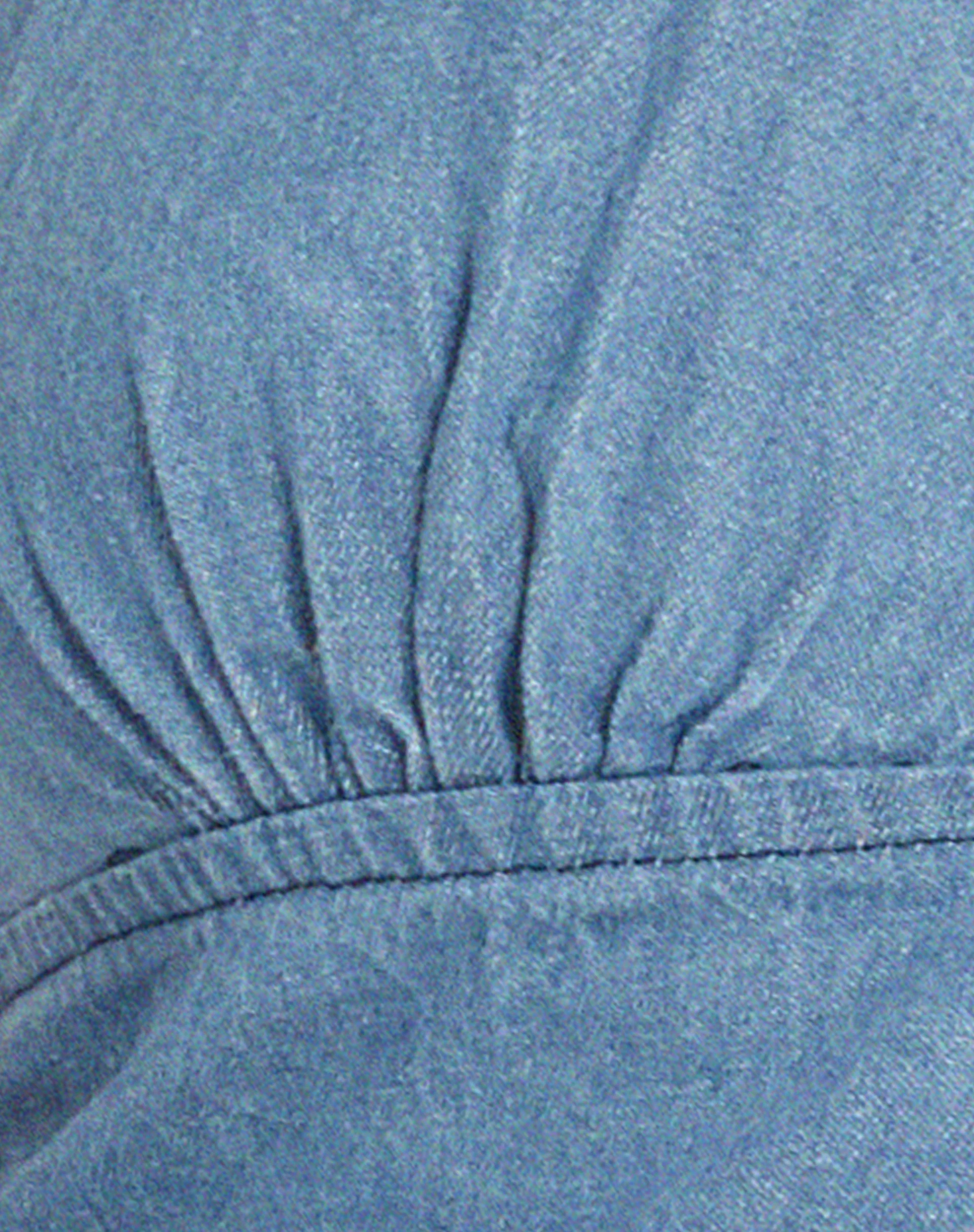 Nanda Halter Top in Denim Stone Wash Blue - Image 6