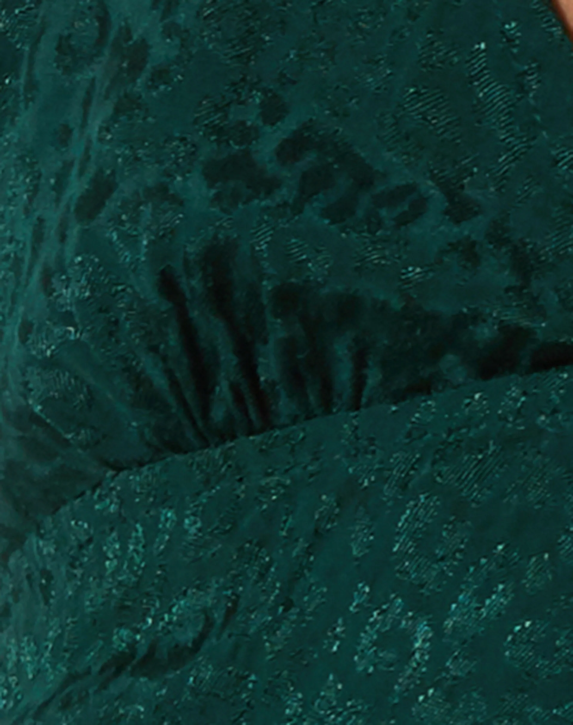 Nanda Crop Top in Satin Cheetah Forest Green - Image 7