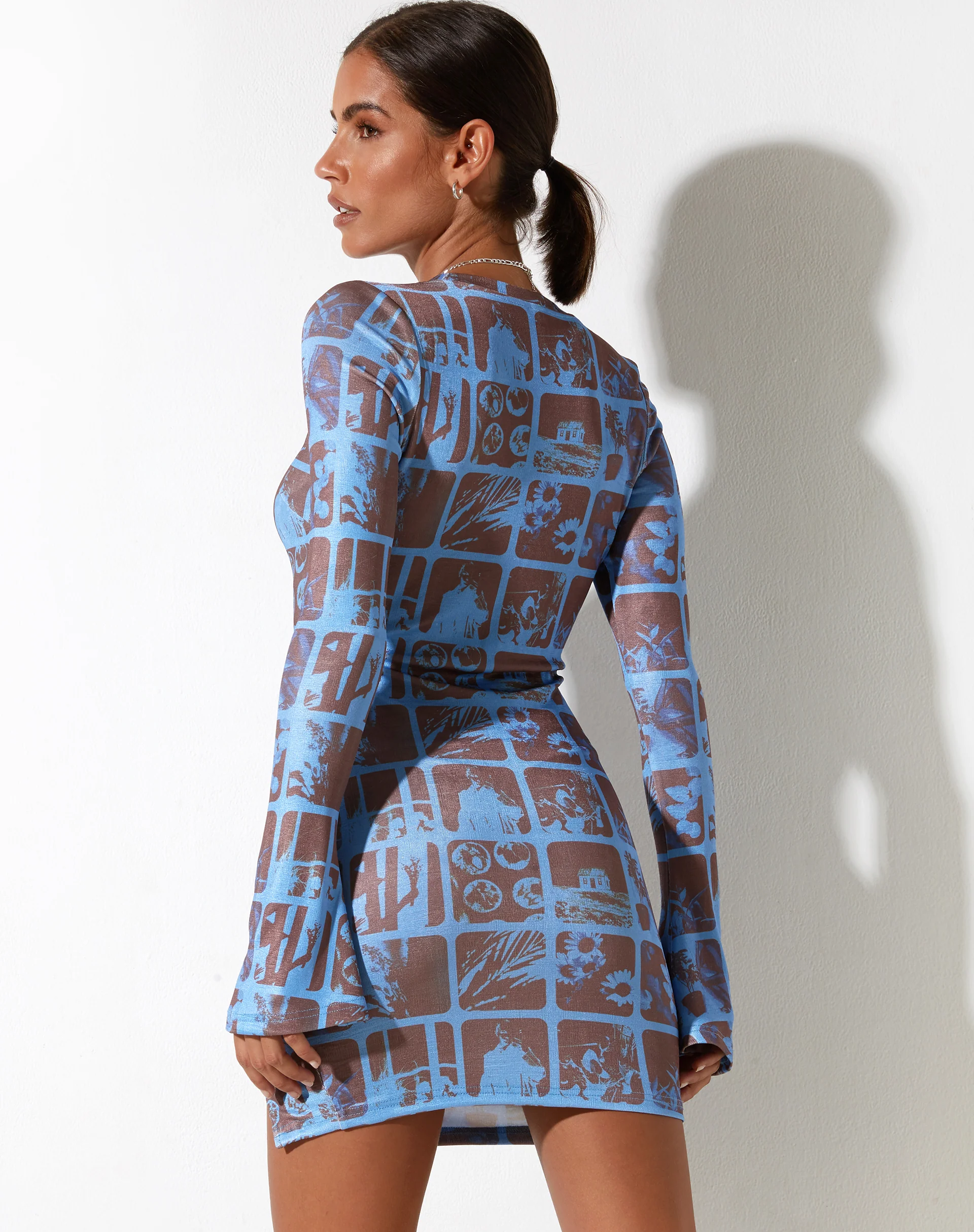 Nariko Bodycon Dress in Photographic Blue - Image 2