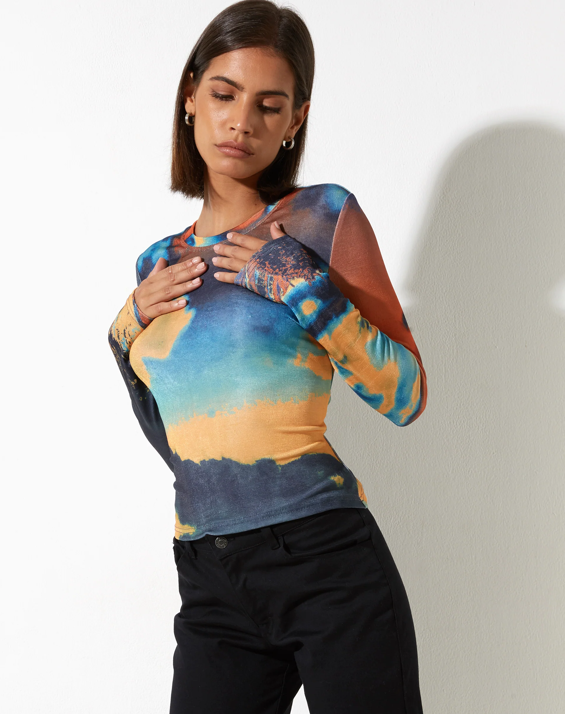 Narita Long Sleeve Top in Heat Map - Image 3