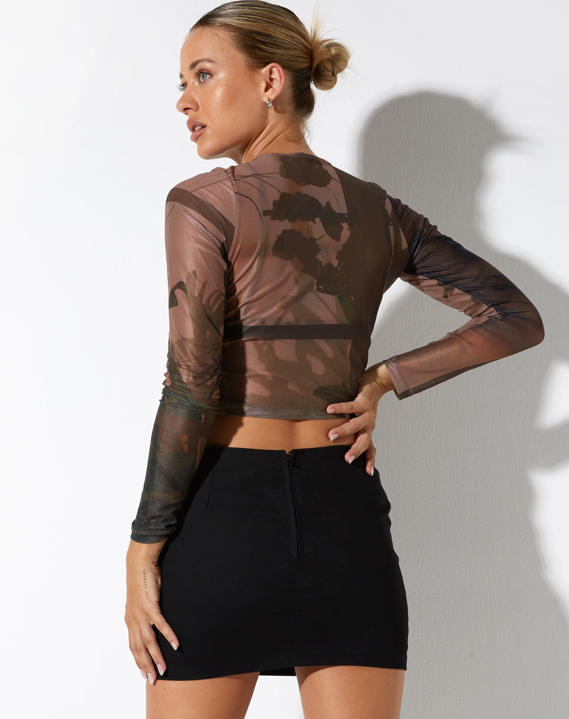 Narita Crop Top in Photo Brown - Image 2