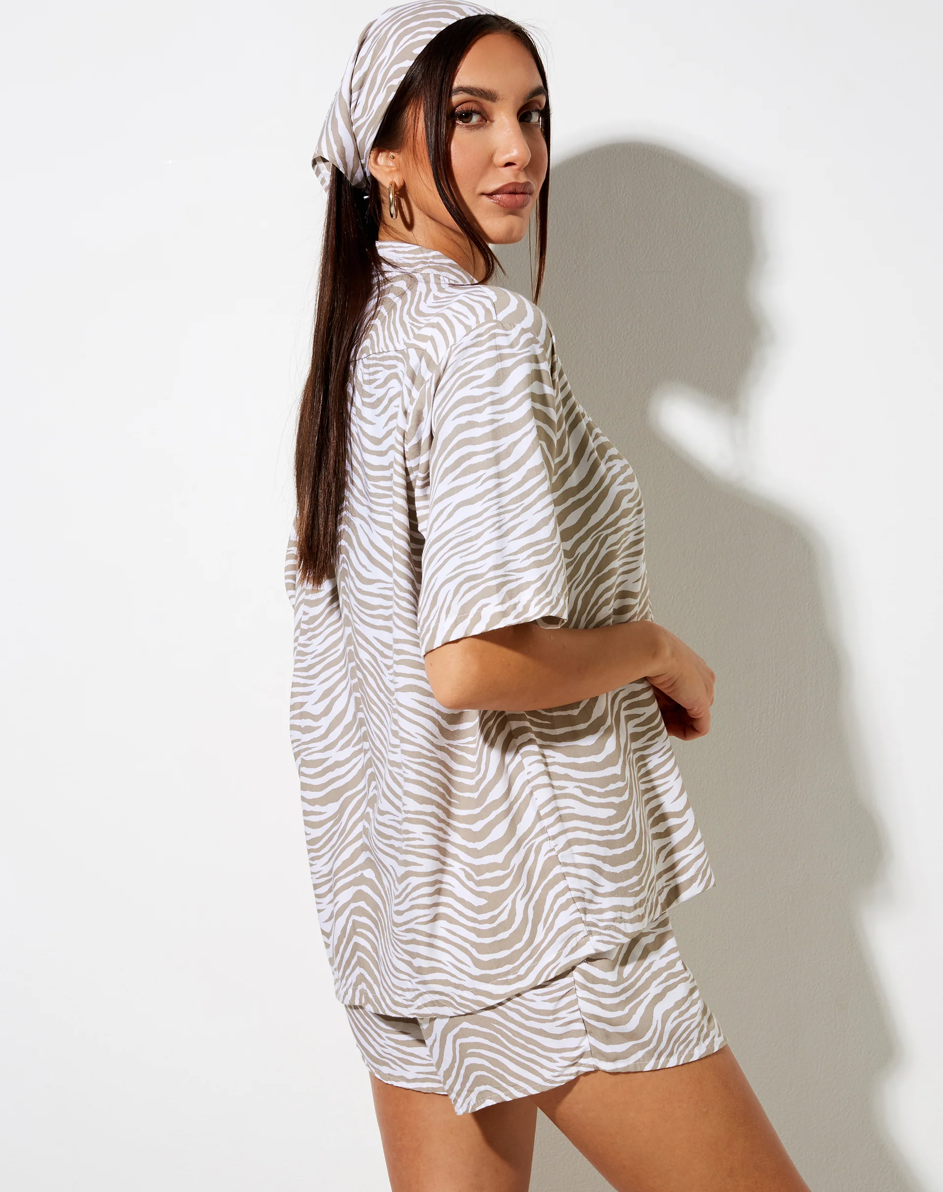 Narsi Shirt in Tonal Zebra - Image 2