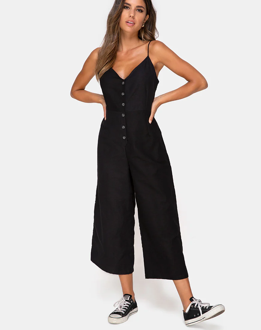 Nasa Jumpsuit in Black - Image 2