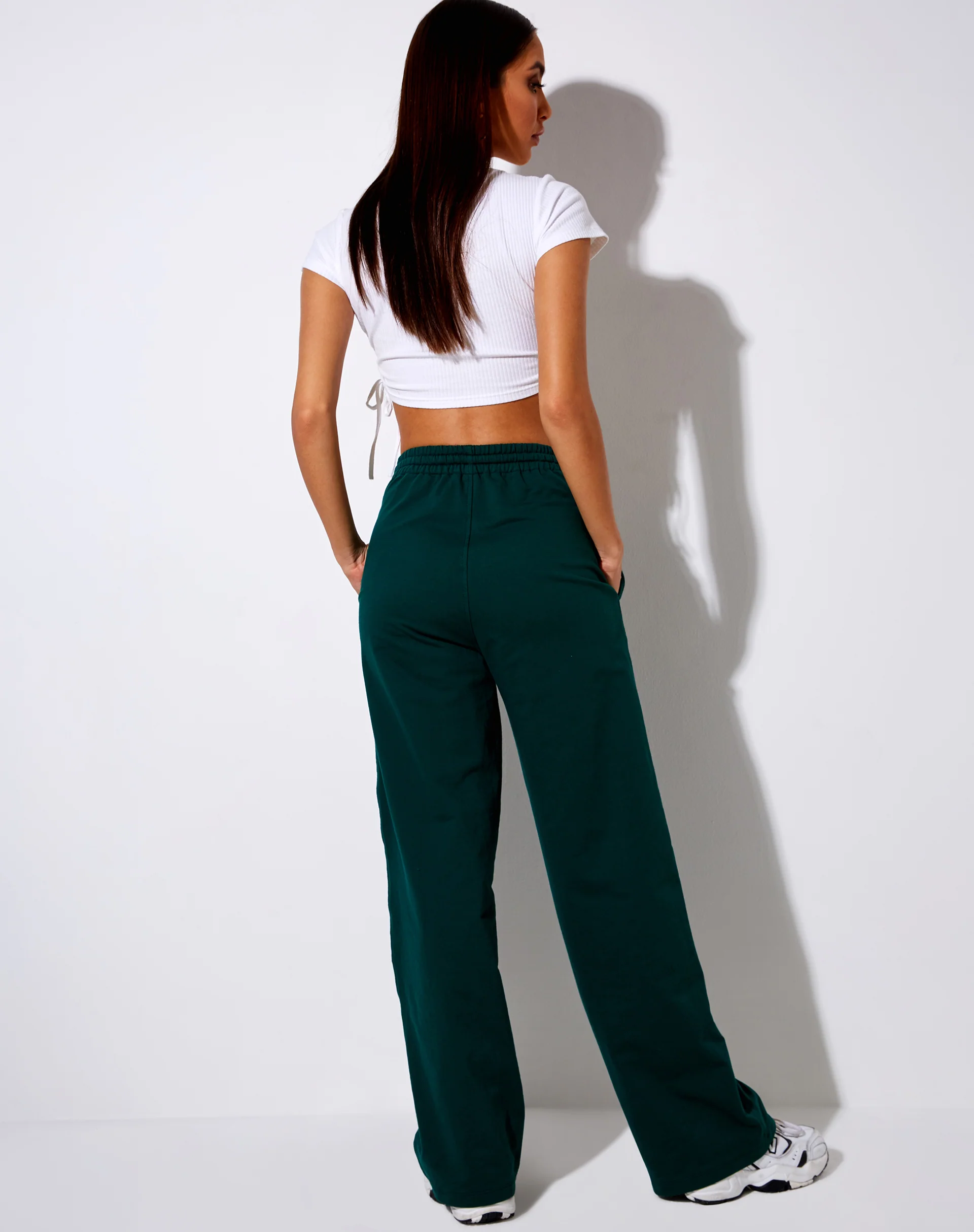 Nattan Jogger in Bottle Green 'Angel' Embro - Image 3