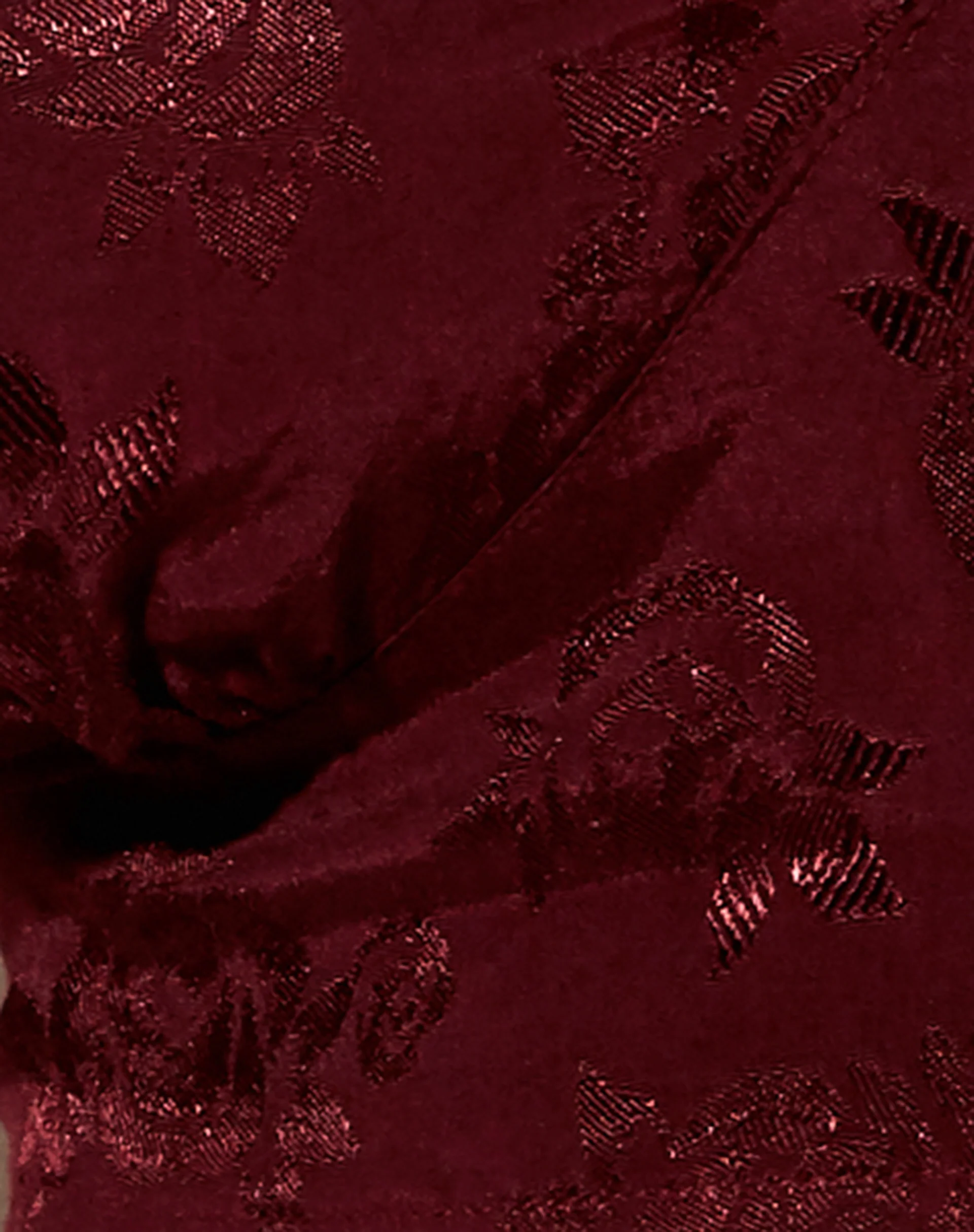 Naya Crop Top in Satin Rose Burgundy - Image 5