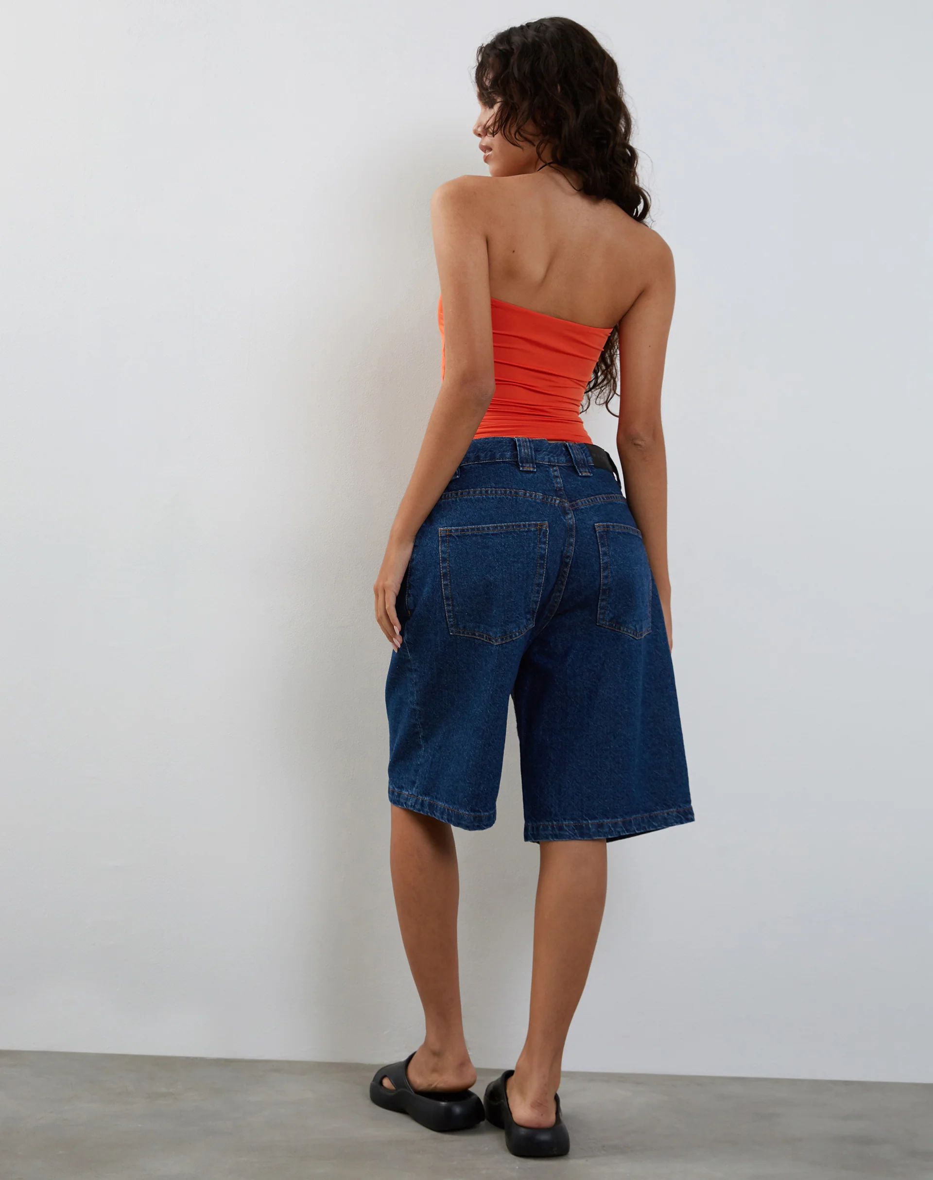 Neave Slinky Bandeau Top in Orange - Image 4