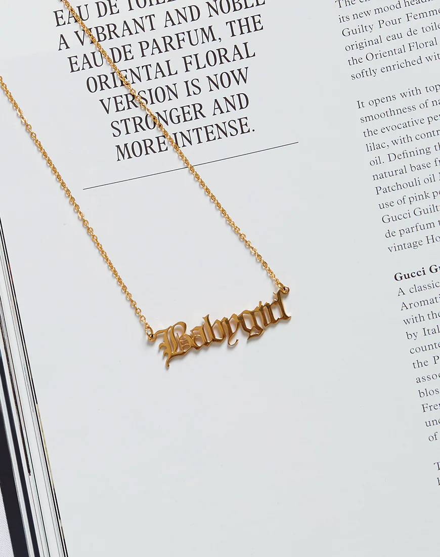 Necklace in “Baby Girl” Gold - Image 4