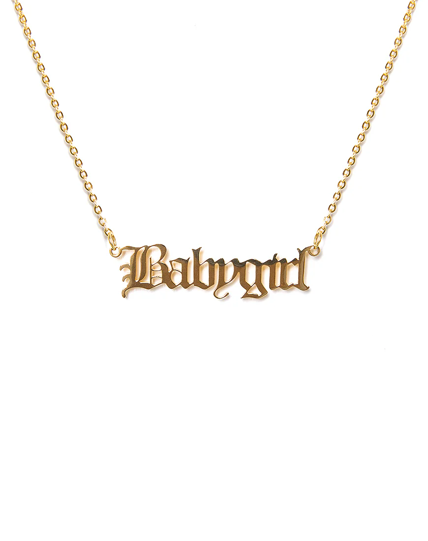 Necklace in “Baby Girl” Gold - Image 5