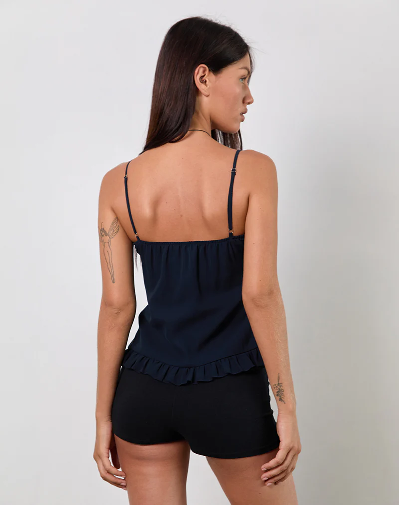 Nehla Cami Top in Chiffon Blue Graphite - Image 4