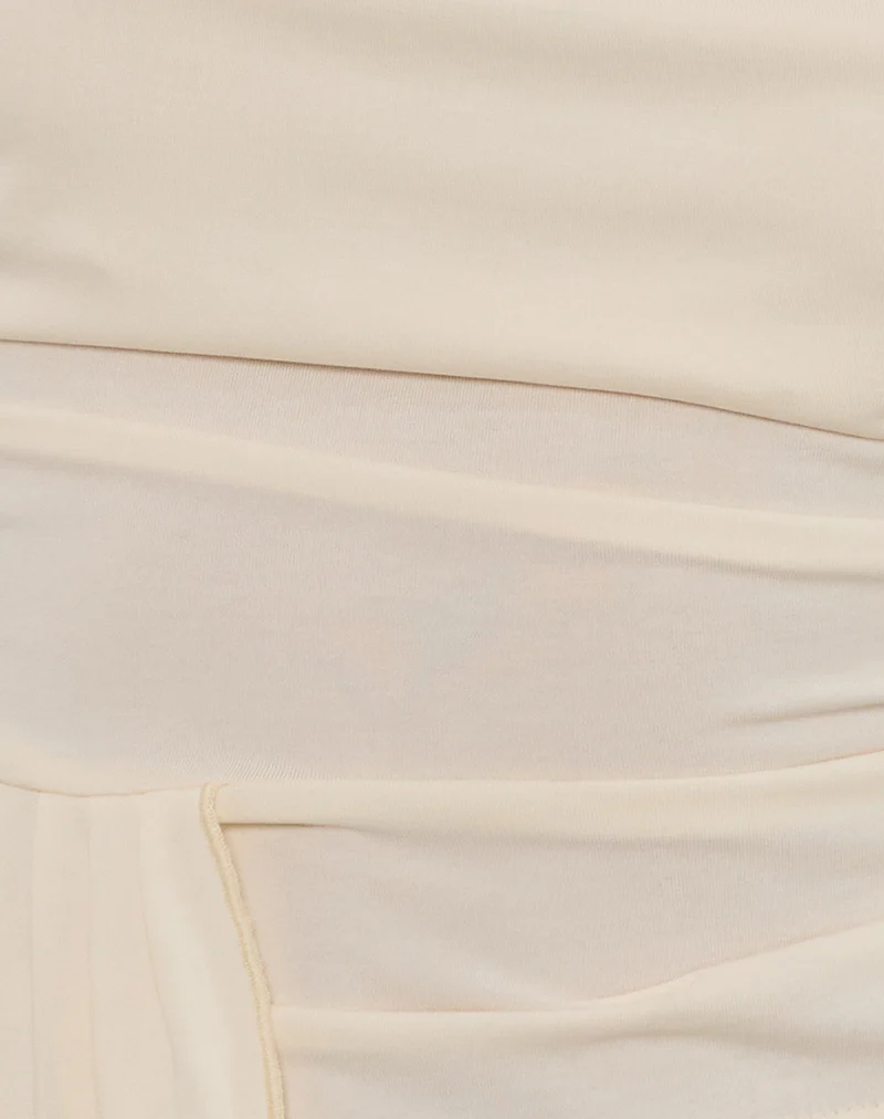 Neida Drape Top in Cupro Cream - Image 5