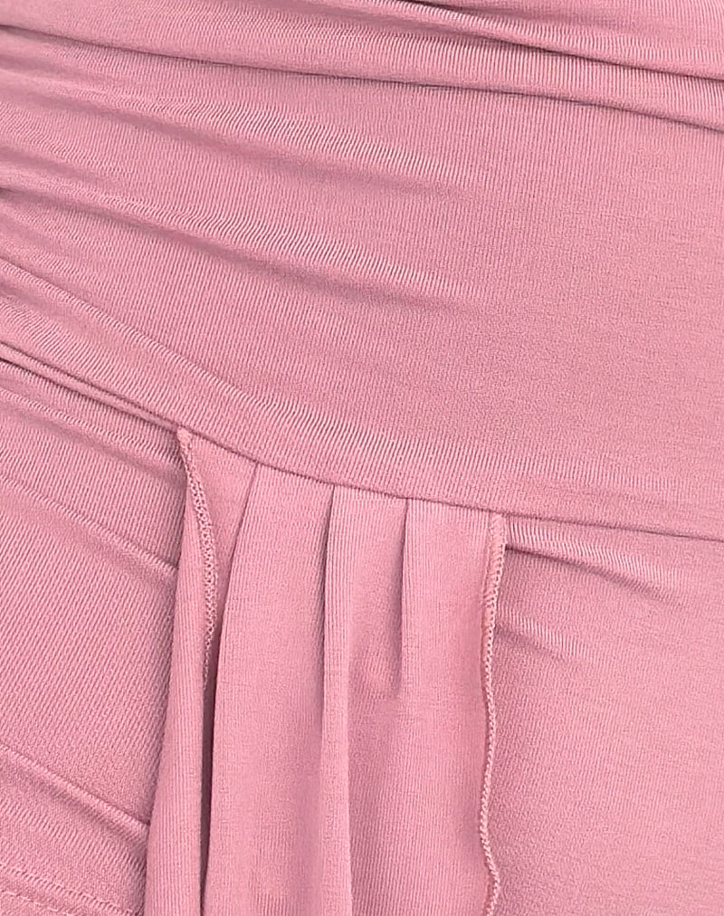 Neida Drape Top in Cupro Pink - Image 6