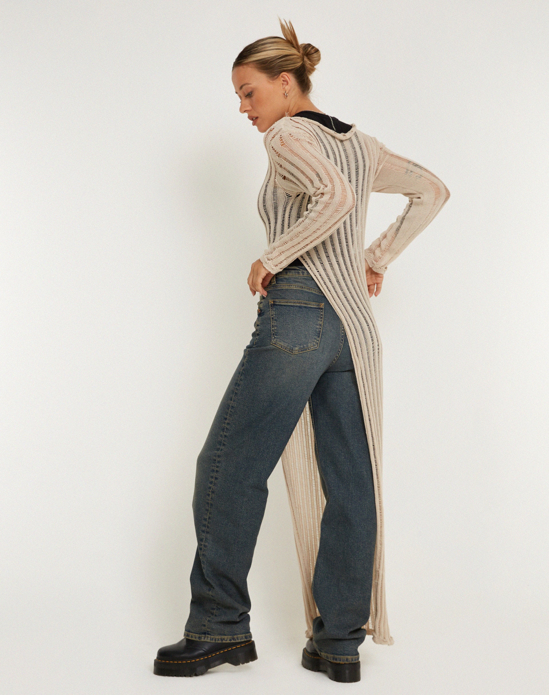 Nekici Long Sleeve Top in Natural - Image 2