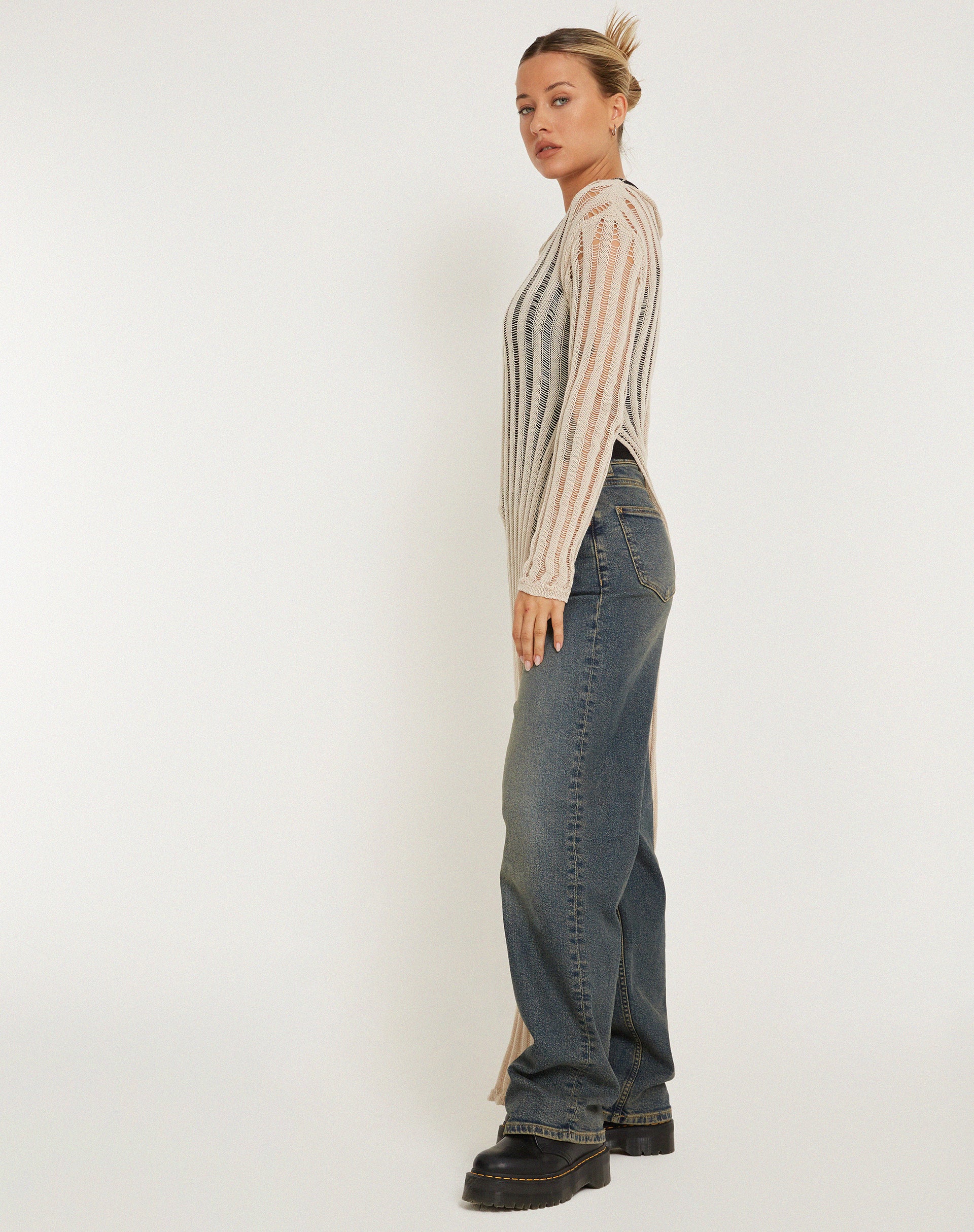 Nekici Long Sleeve Top in Natural - Image 4