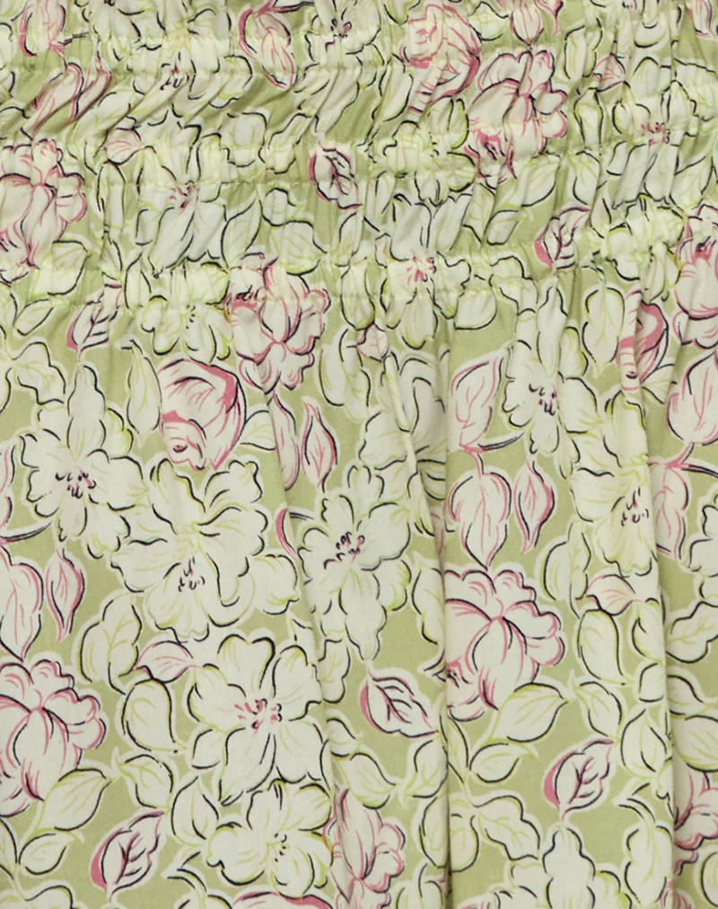 Nelesi Mini Skirt in Blooming Lily Green - Image 6