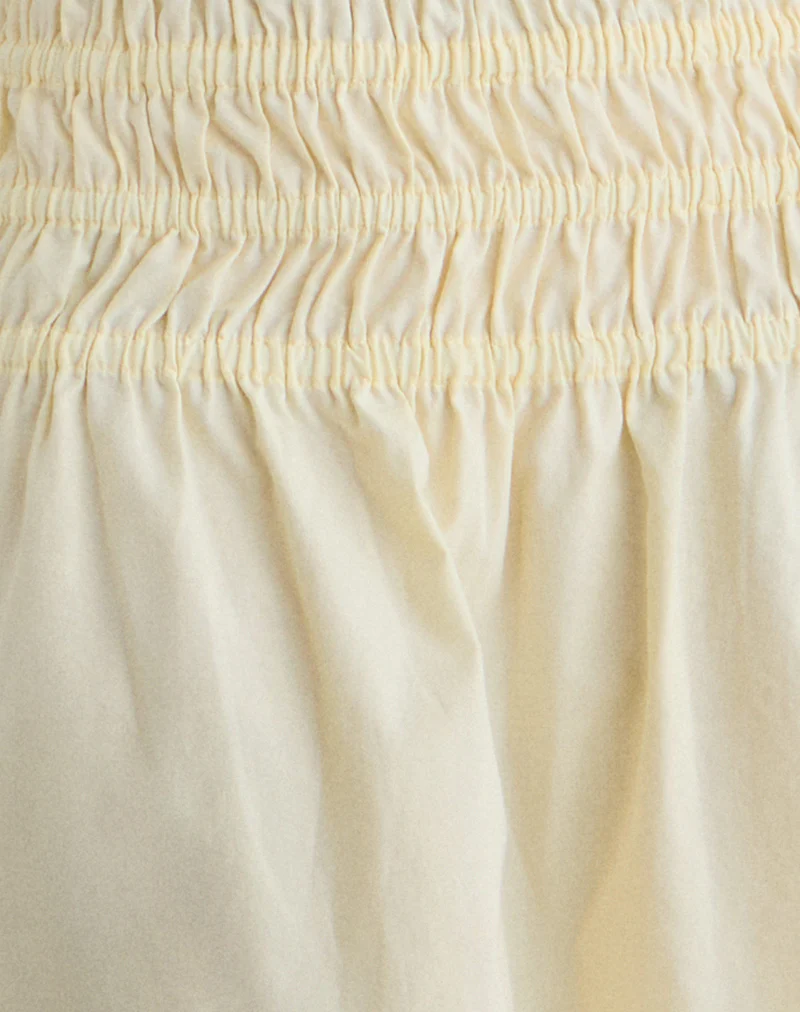 Neleta Midi Skirt in Poplin Lemon - Image 6