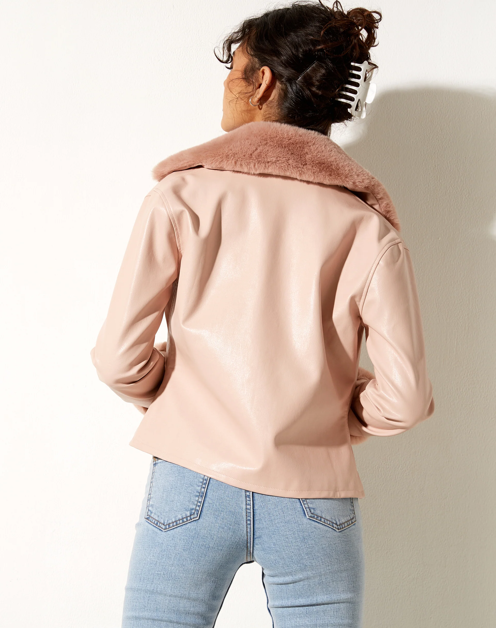 Neliya Jacket in Pu Pink - Image 2
