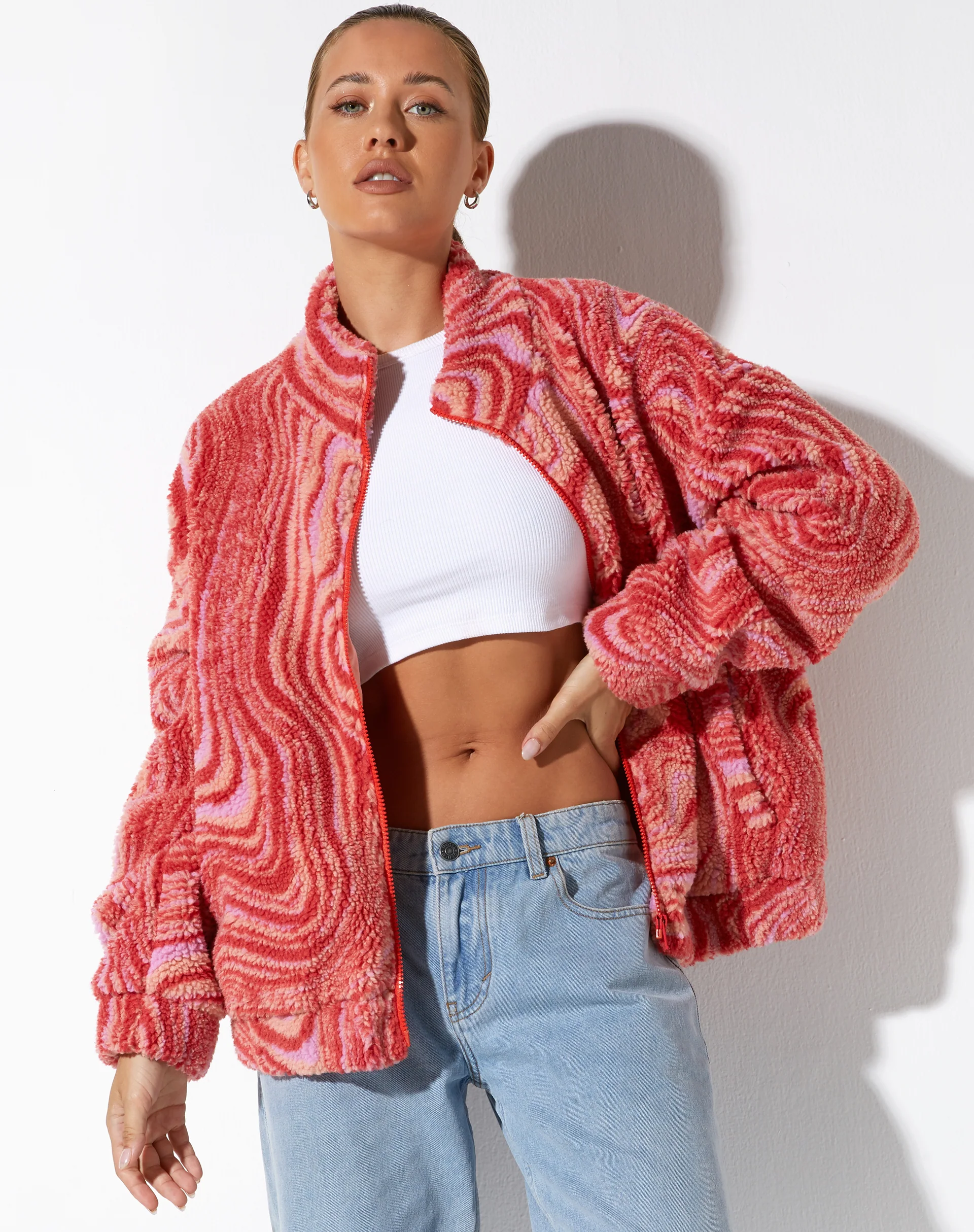 Nereo Jacket in Ripple Pink - Image 3