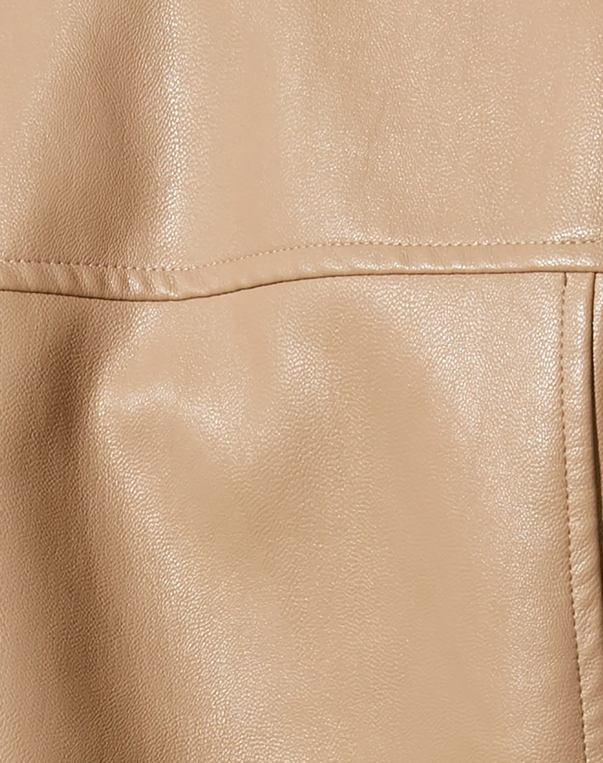 Nerissa Jacket in PU Light Brown - Image 6