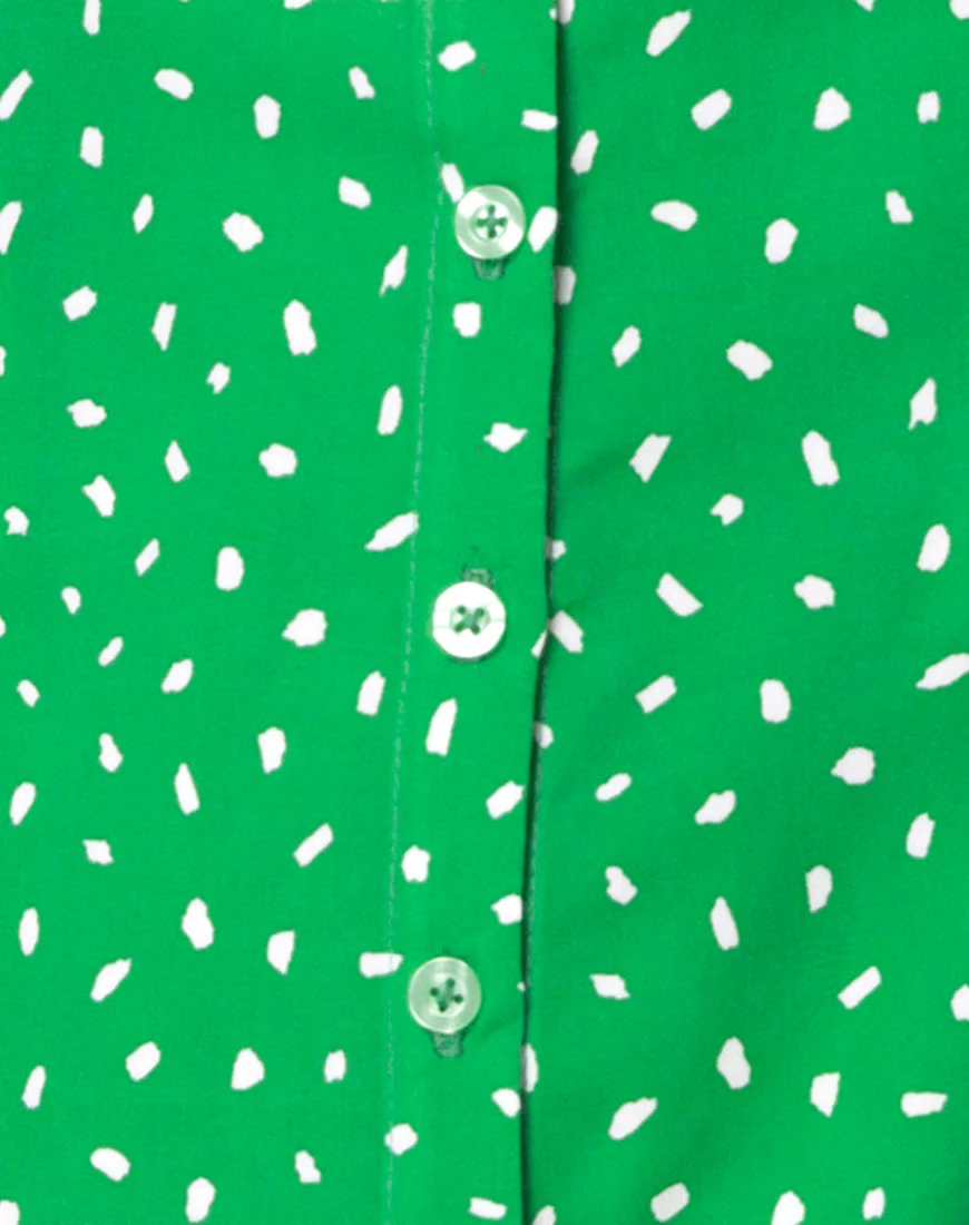 Neyka Dress in Mini Diana Dot Green - Image 5
