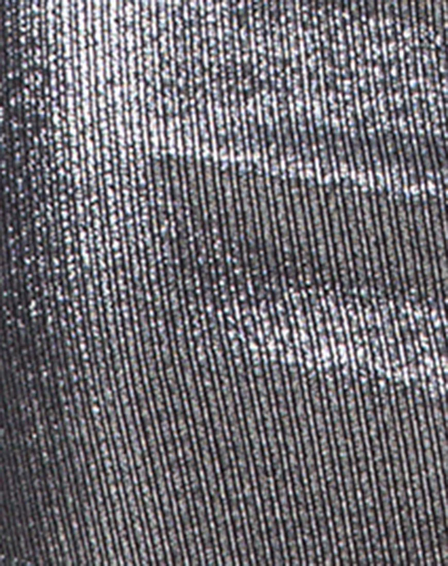 Nia Dress in Rib Shimmer Metallic - Image 5