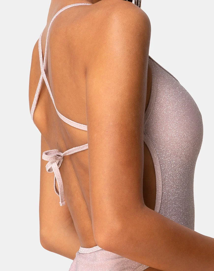 Nicole Swimsuit in Glitter Pink - Image 5