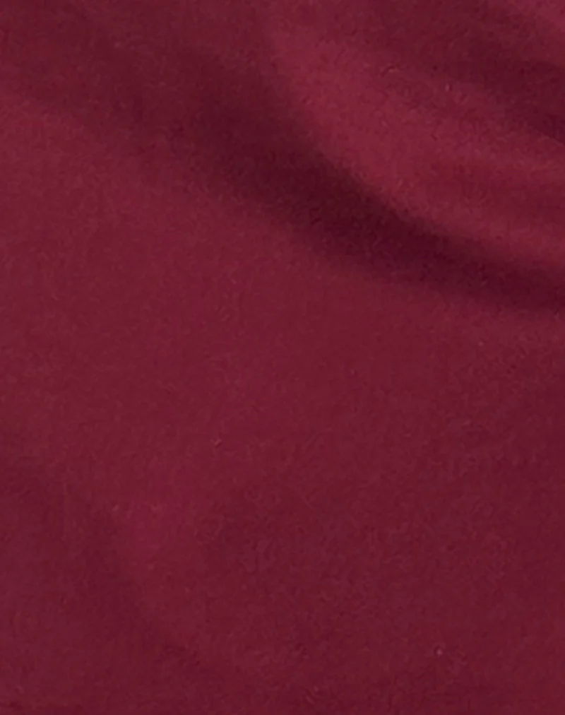Nidya Aline Mini Skirt in Burgundy - Image 6