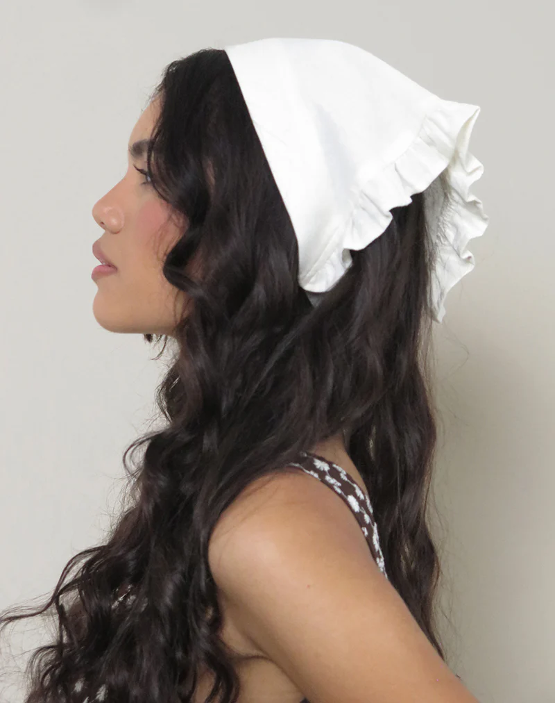 Nika Bandana in Linen Ivory - Image 2