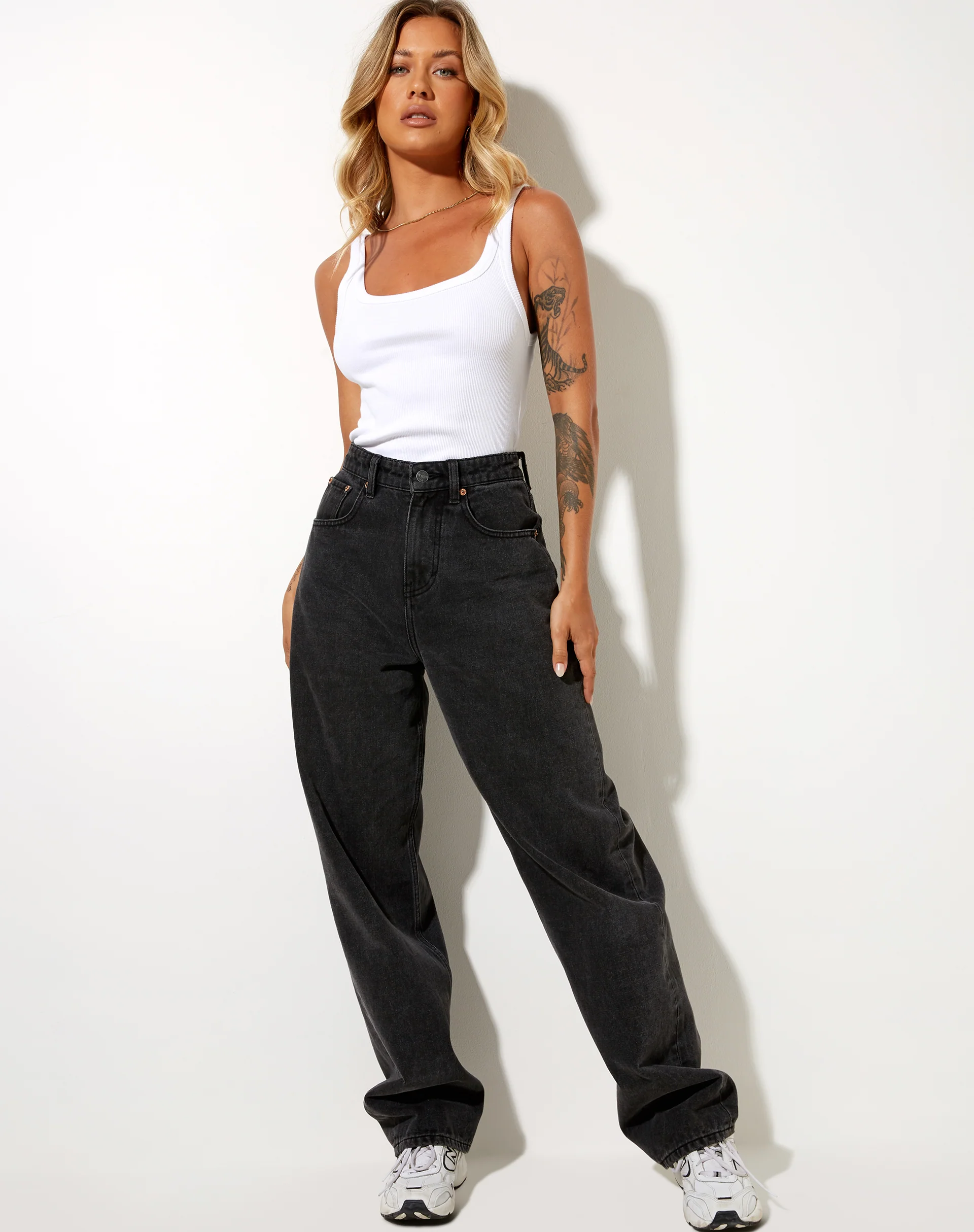 Nilam Vest Top in Rib White - Image 3