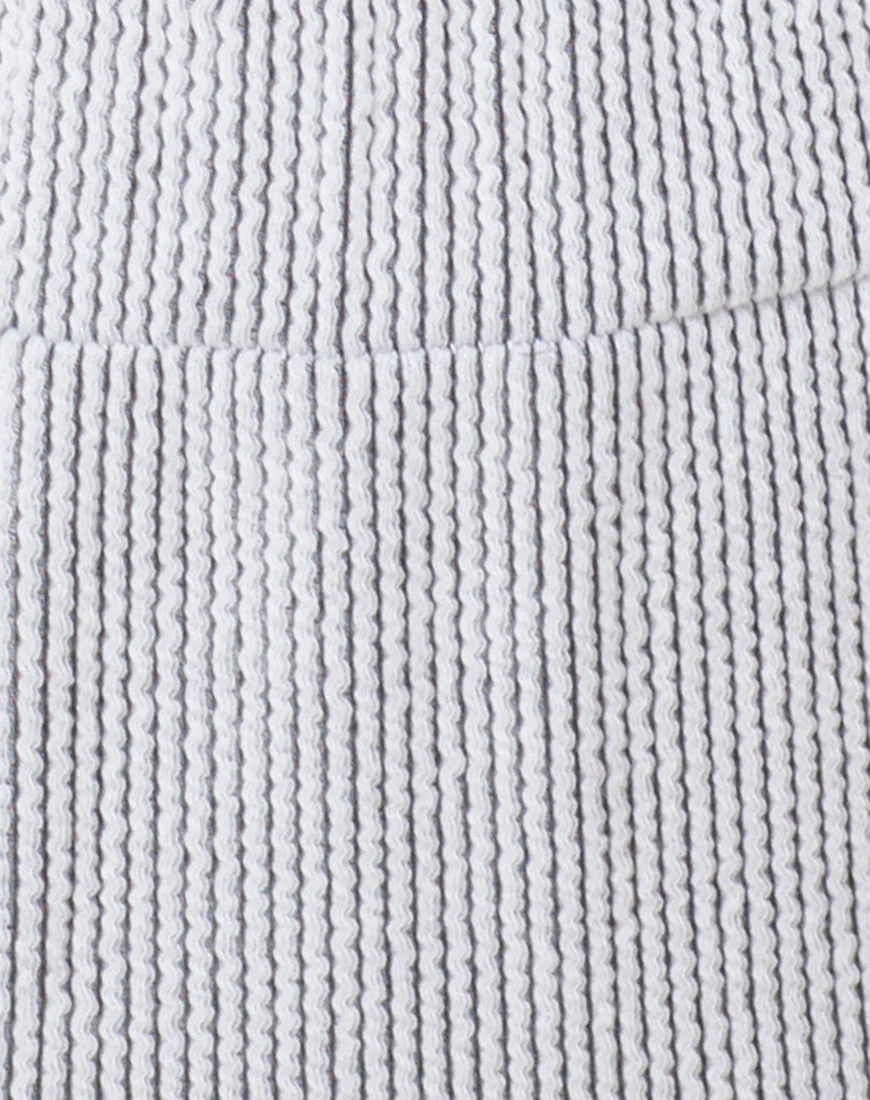 Nima Bikini Top in Crinkle Rib White - Image 6