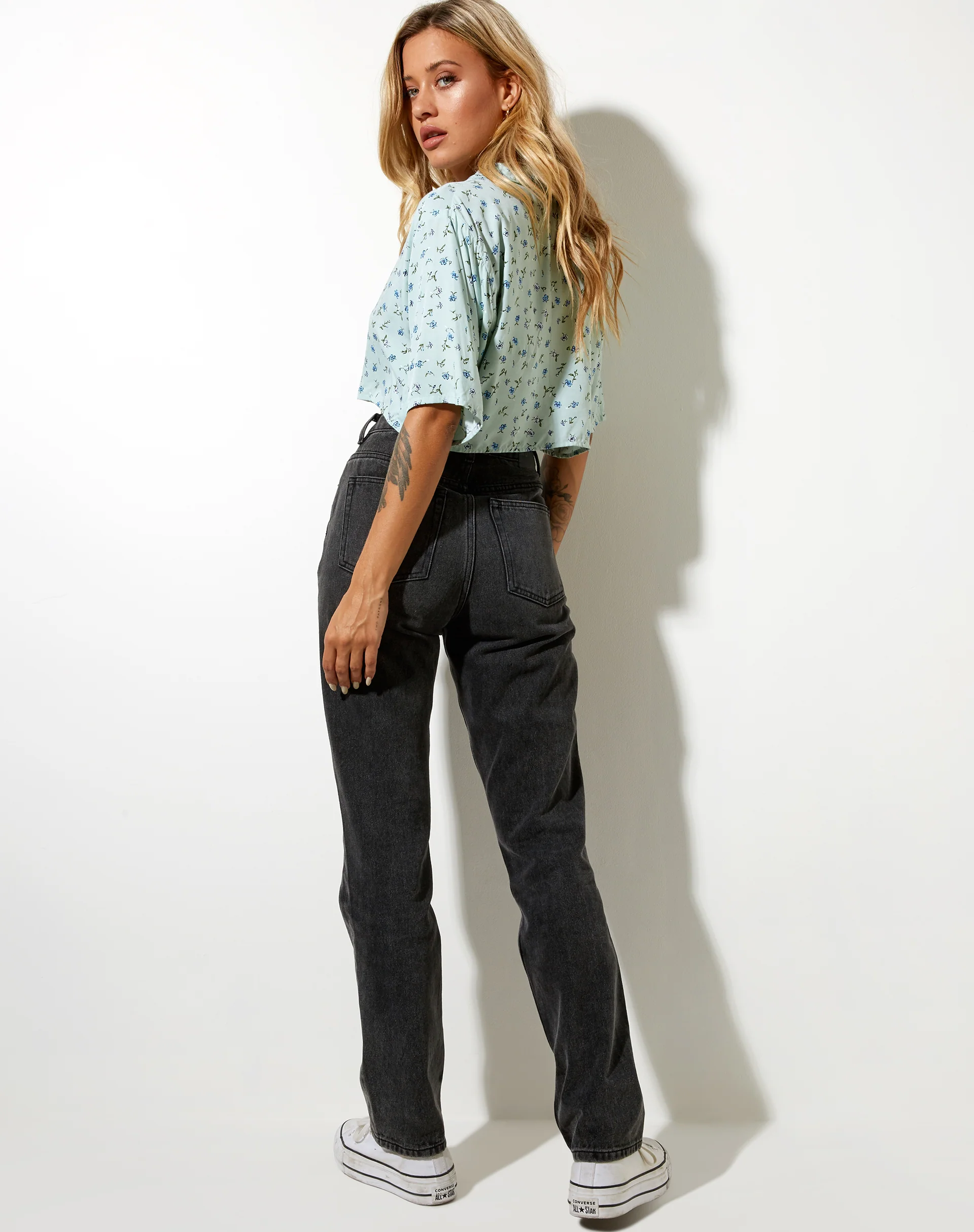 Nindia Shirt in Pretty Petal Green - Image 5
