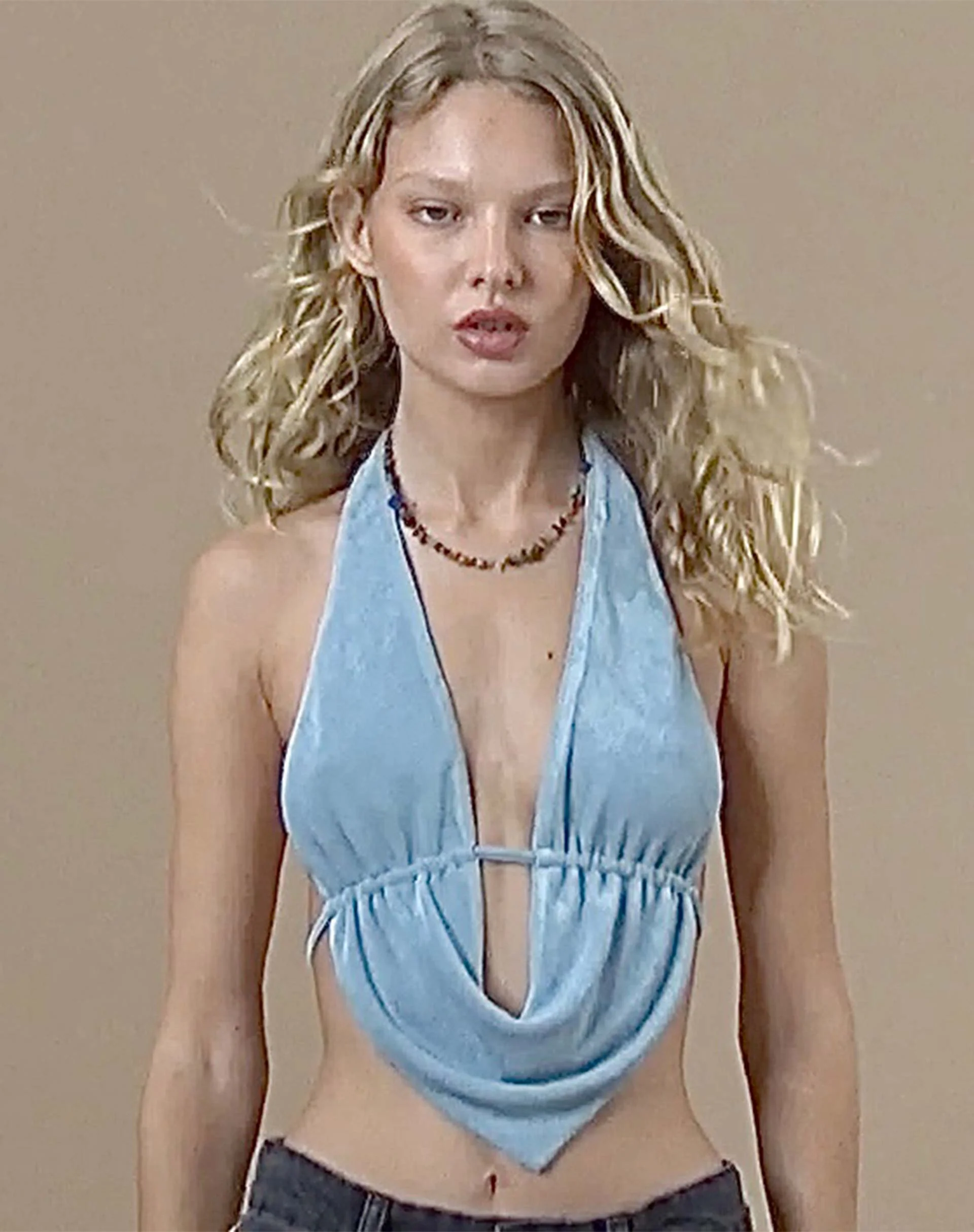 Nindita Crop Top in Light Blue - Image 5