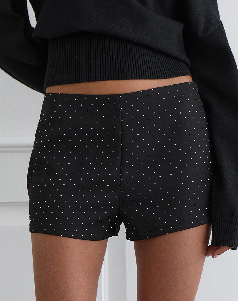 Nivra Short in Diamante Tailoring Black - Image 3