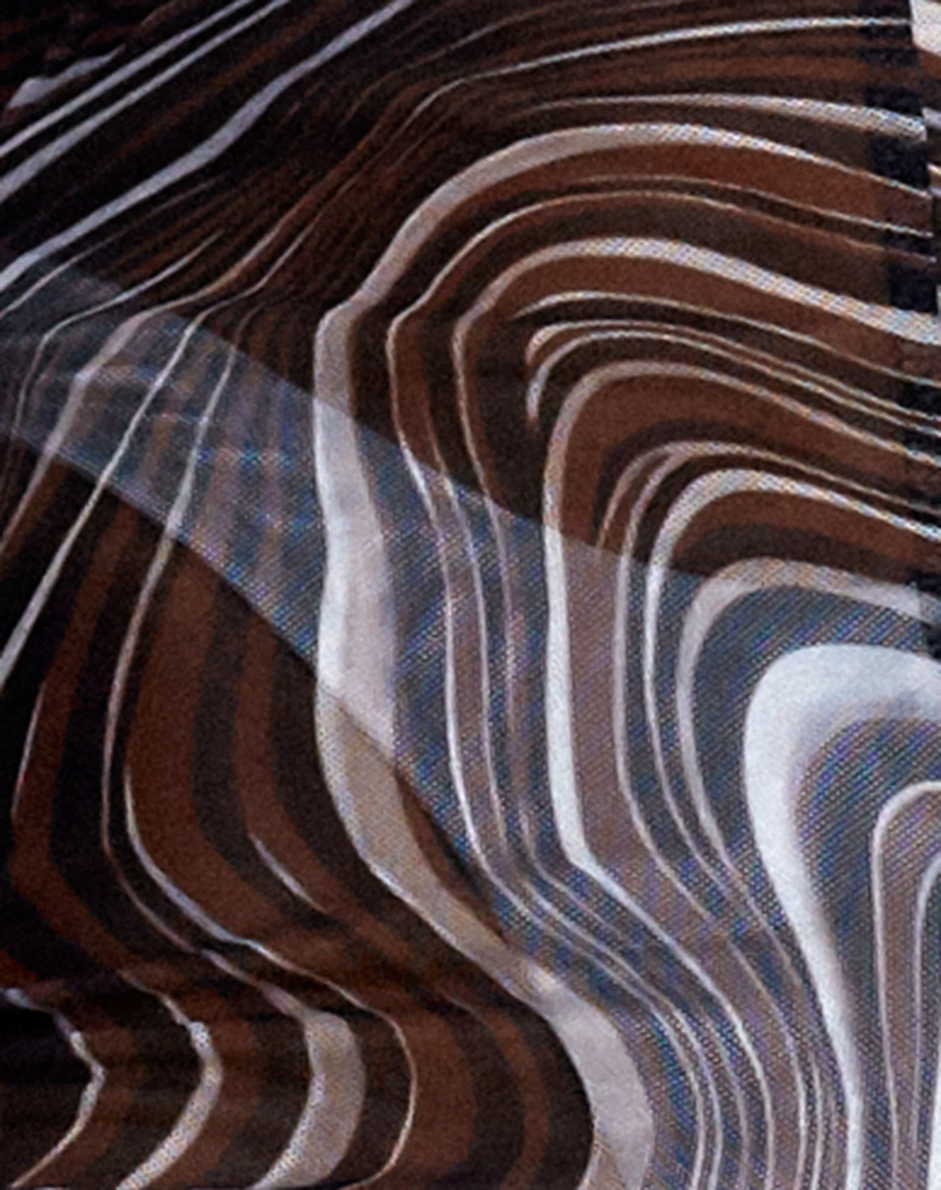 Nizar Trouser in 70's Ripple Brown - Image 6