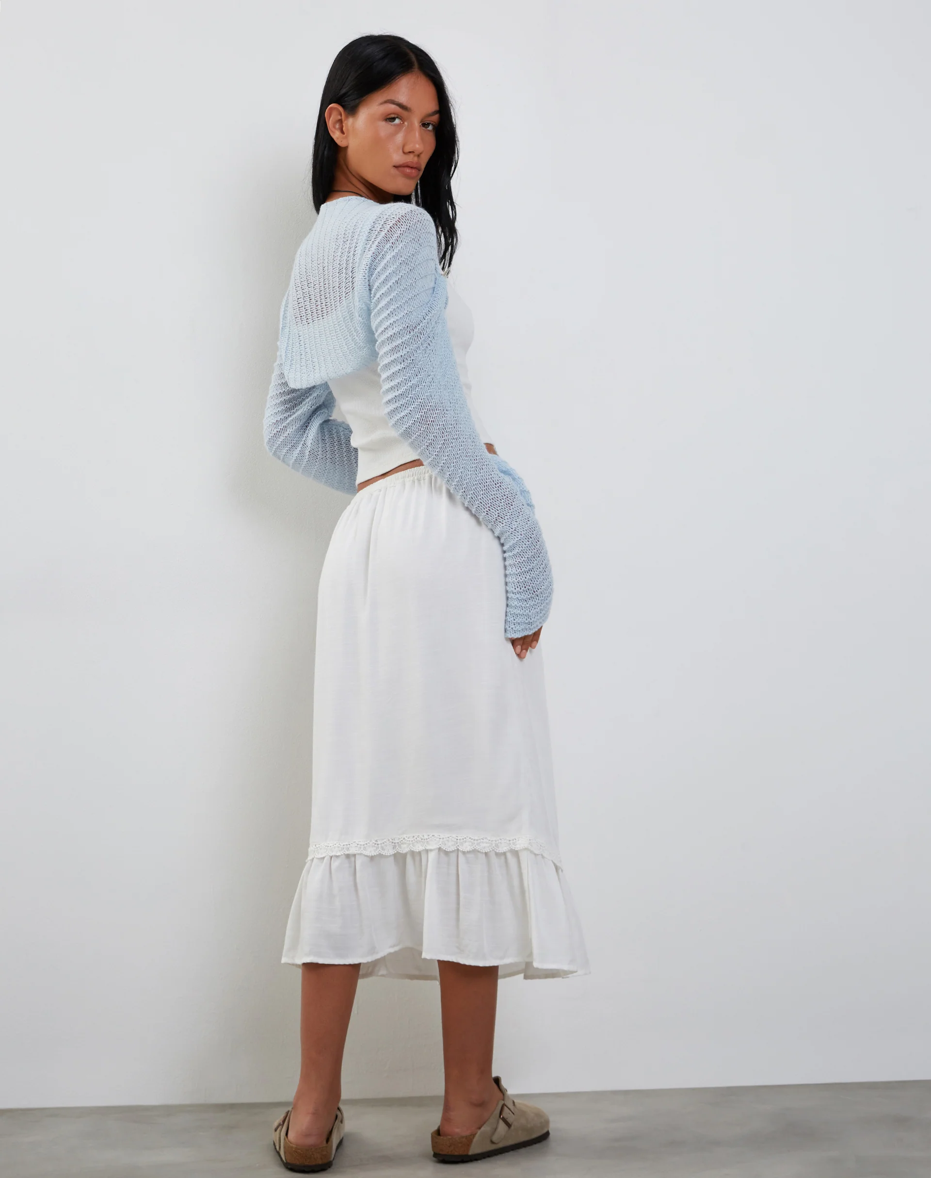 Nobila Shrug Top in Baby Blue - Image 6