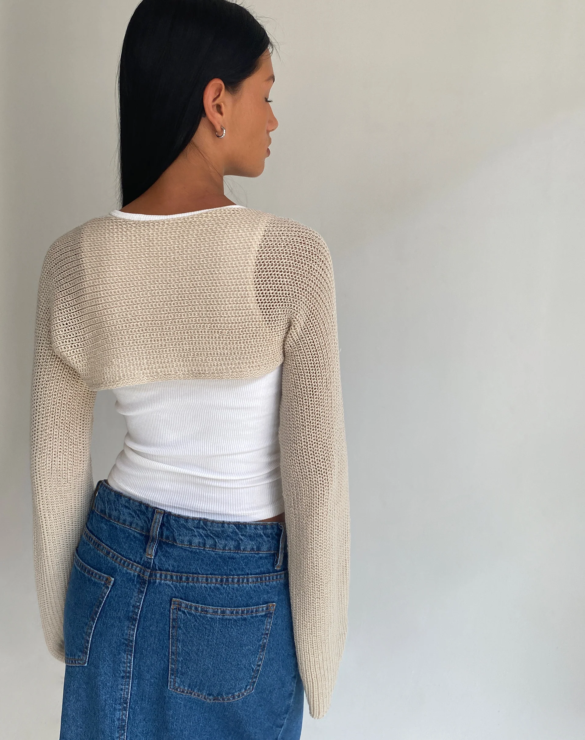 Nobila Shrug Top in Natural - Image 6