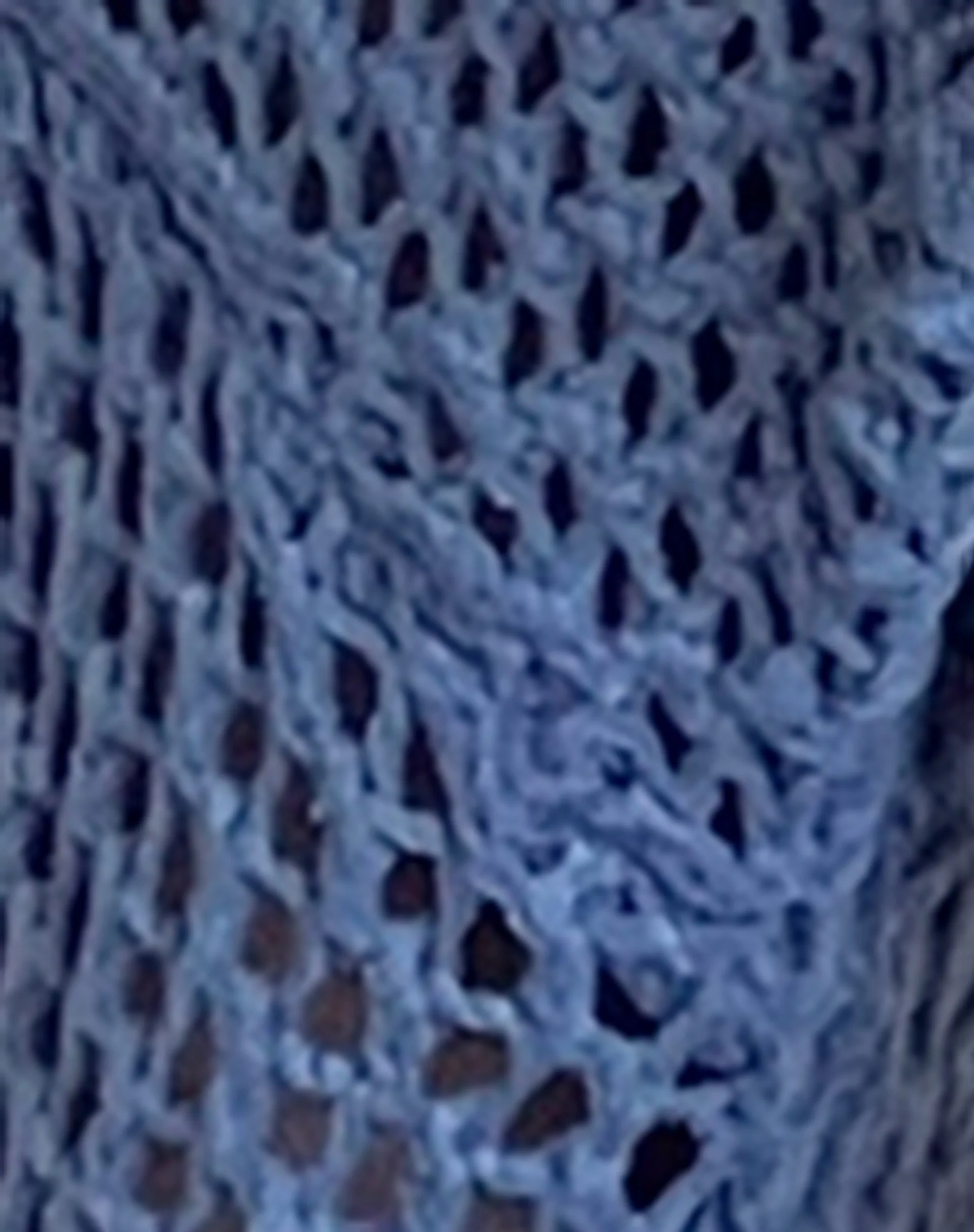 Nocta Long Sleeve Crop Top in Weave Blue Knit - Image 6