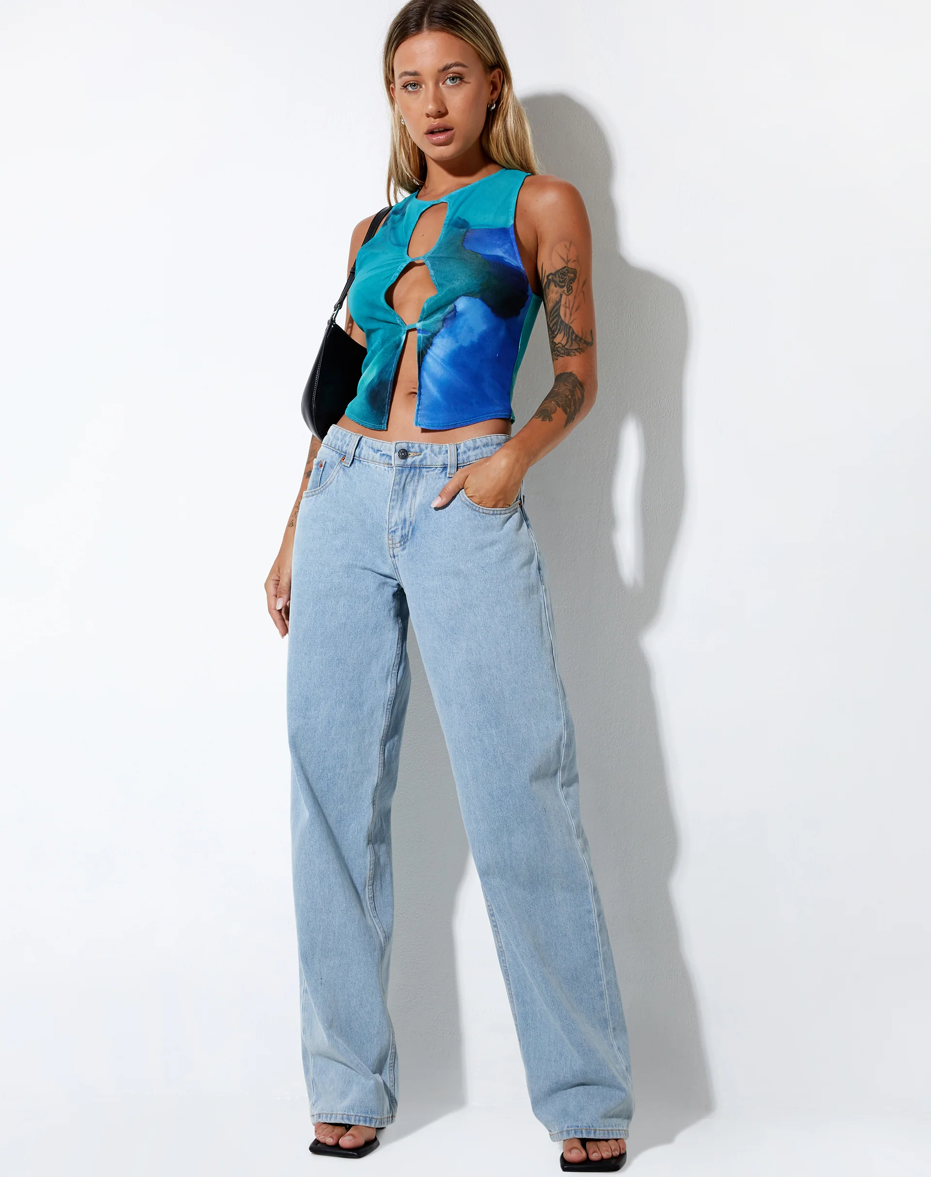 Nolan Crop Top in Fluid Watercolour Wash - Image 3