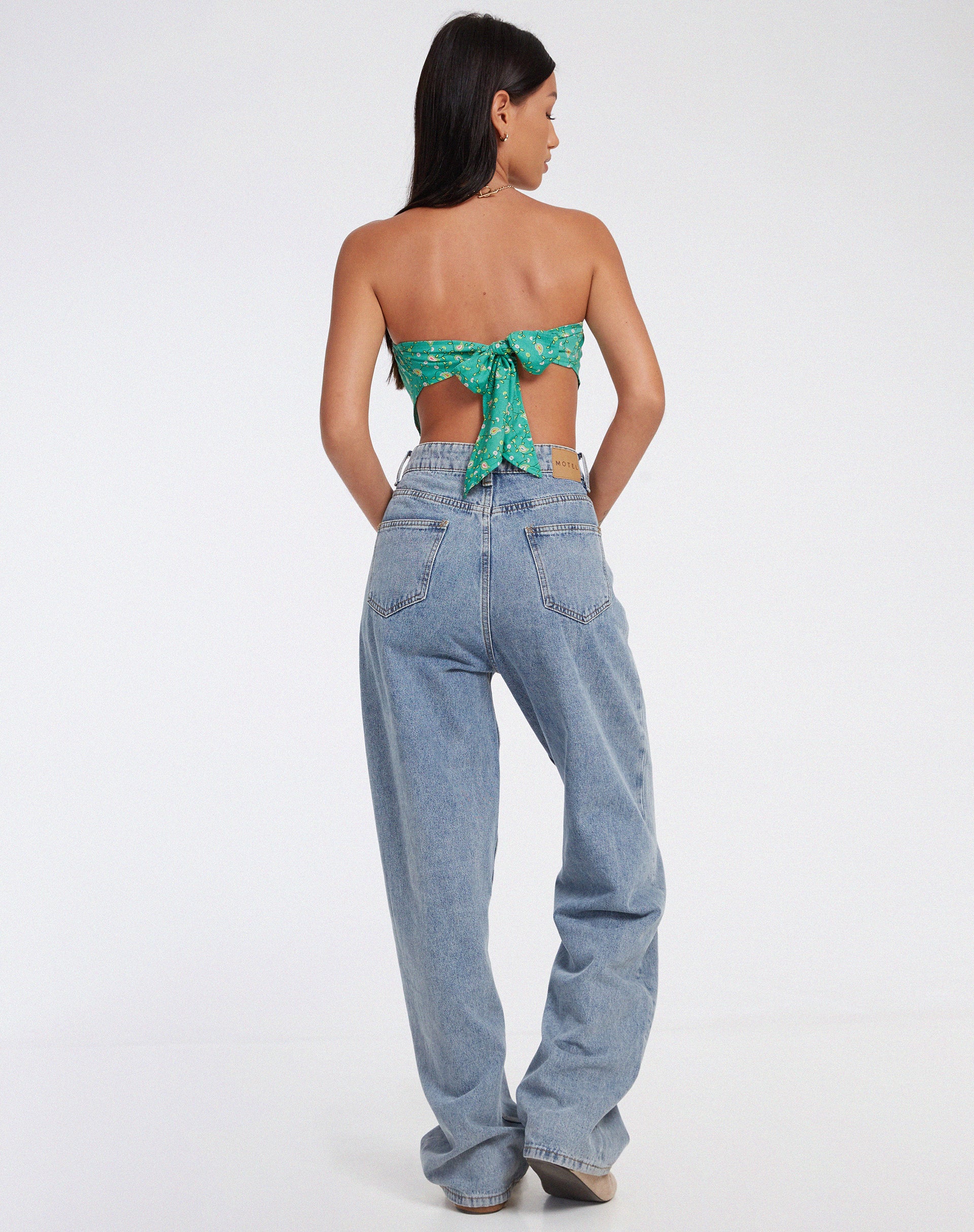 Nolda Crop Top in Paisley Fun Green - Image 6