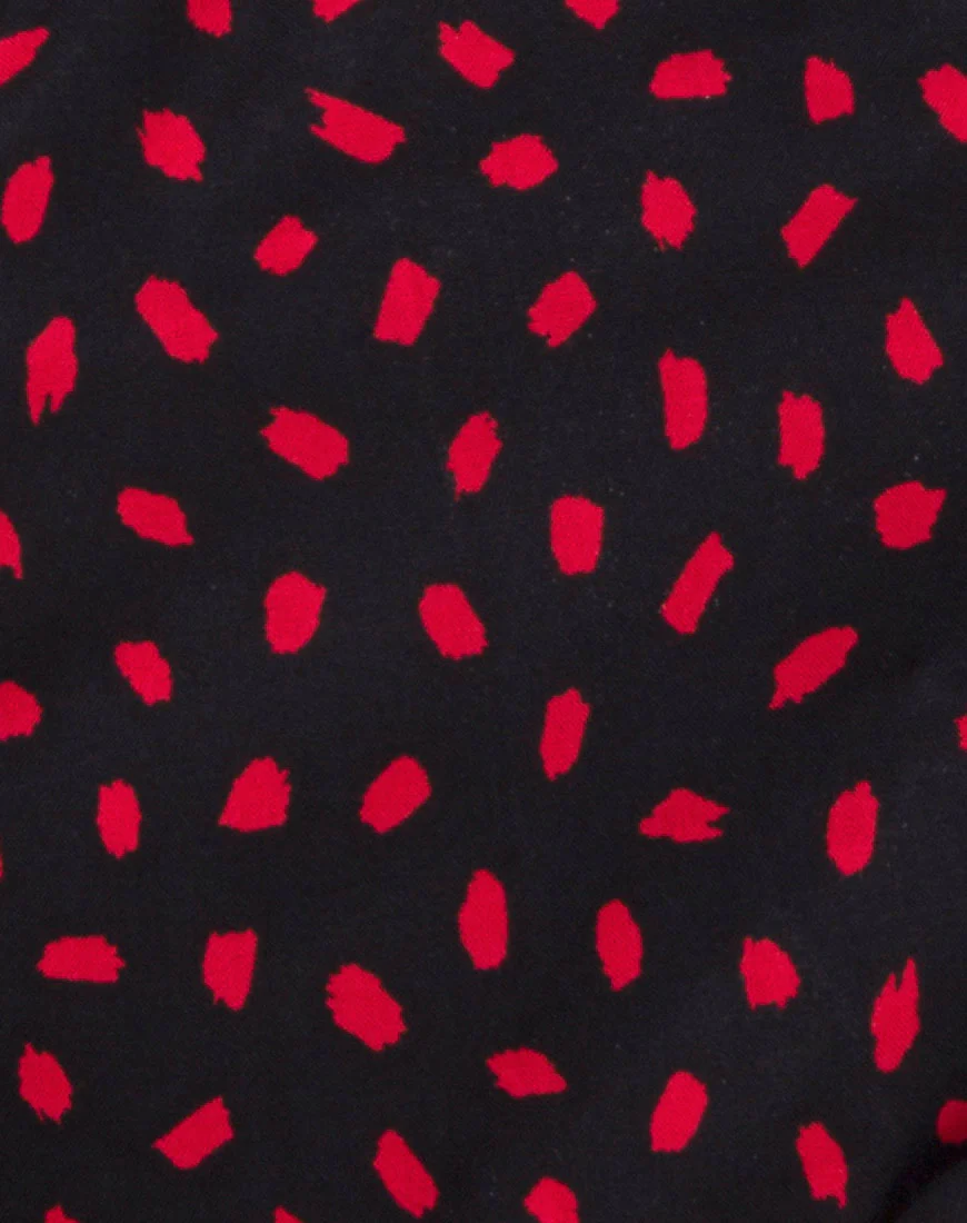 Nolia Tube Top in Mini Diana Dot Black and Red - Image 5