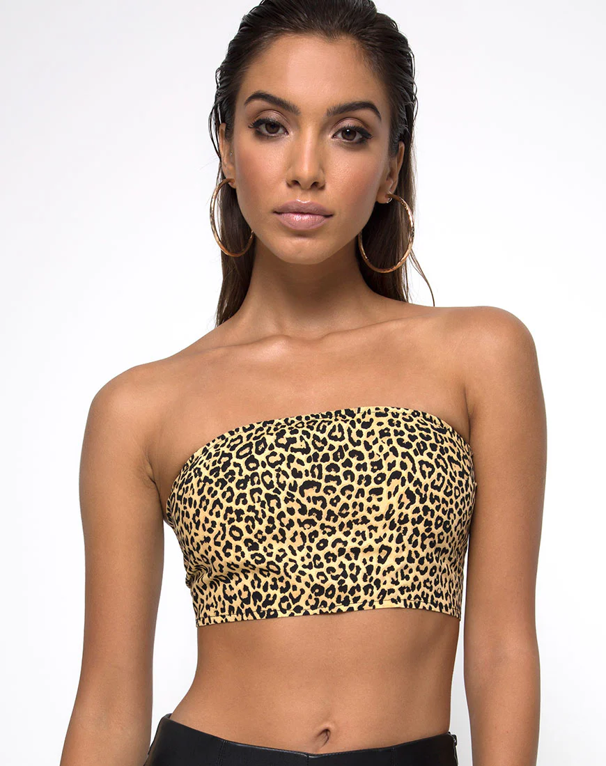 Nolia Tube Top in Rar Leopard - Image 2